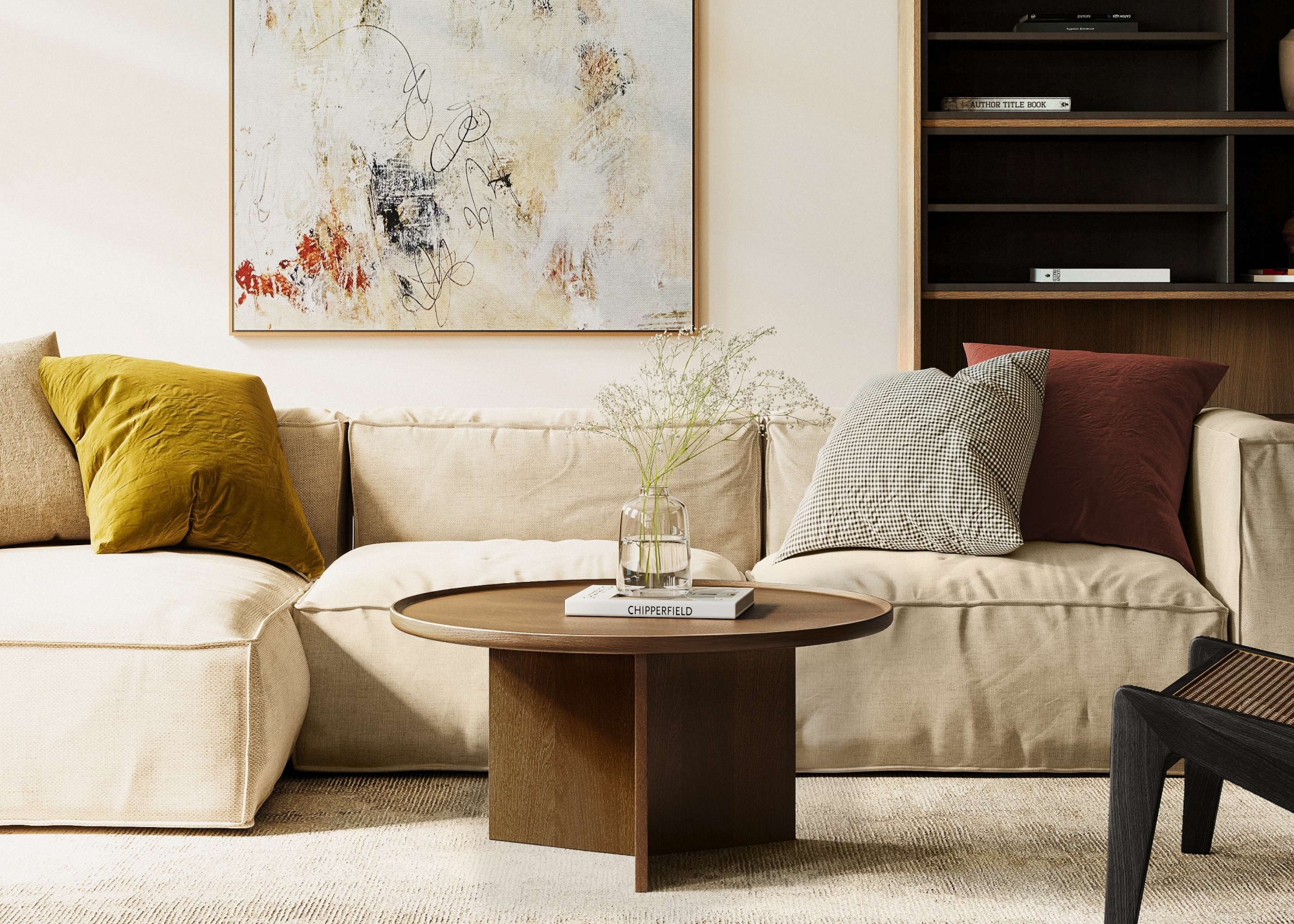 Woodman Table basse »Cala« 83/83/42 cm,  Breite 83 cm, rund, Tischplatte aus massiver Eiche, FSC® zertifiziert