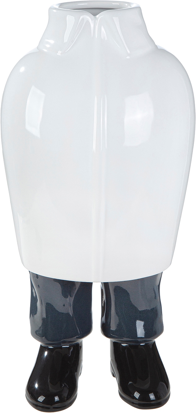 Image of GILDE Tischvase "Vase Mann Mr. weiss H. 34 cm" Vase, Mr., Gesichtsvase, humorvoll, maskulin, Geschenkidee
