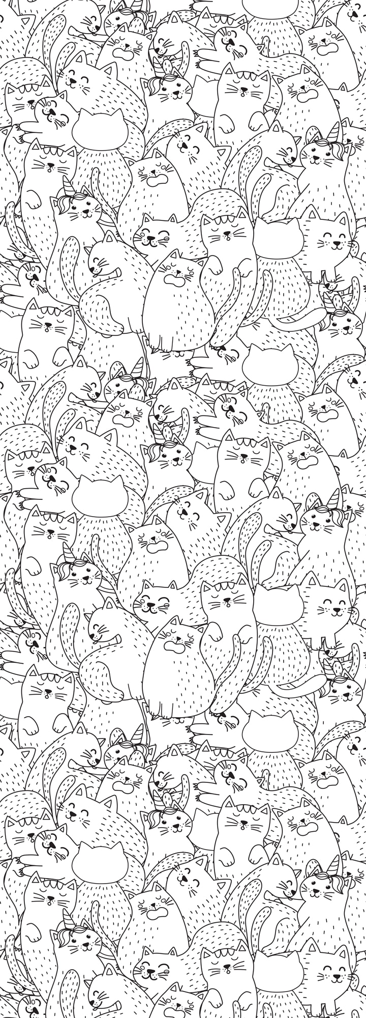 queence Wandsticker »Katzen« DIY-Wandsticker zum Bemalen