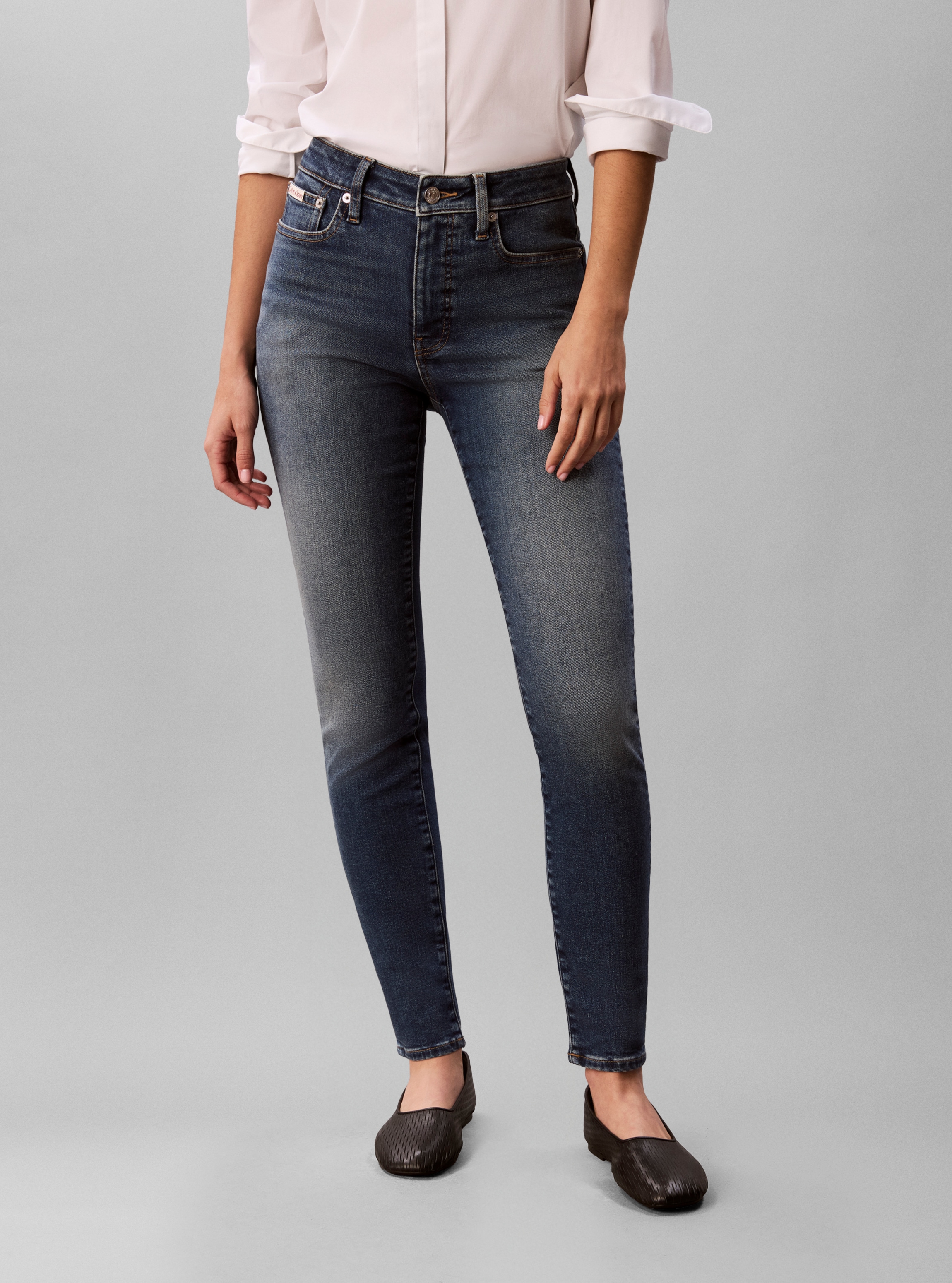 Calvin Klein Jeans Skinny-fit-Jeans »MID RISE SKINNY BLUE BOROUGH« Skinny fit mit Taschen