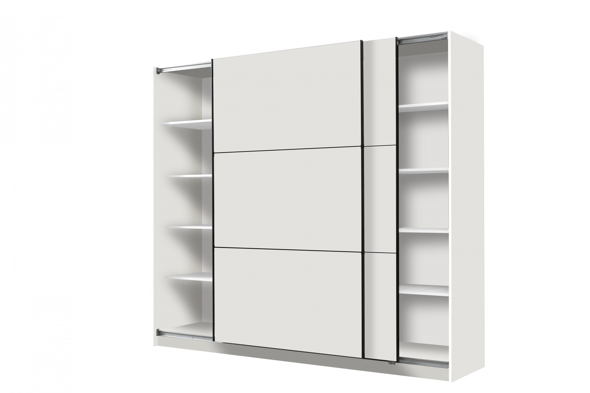 INOSIGN Schwebetürenschrank »Sierra klassischer Kleiderschrank Wäscheschrank 179 oder 217cm breit«, mit kompletter Inneneinteilung, FSC®-zertifizierter Holzwerkstoff