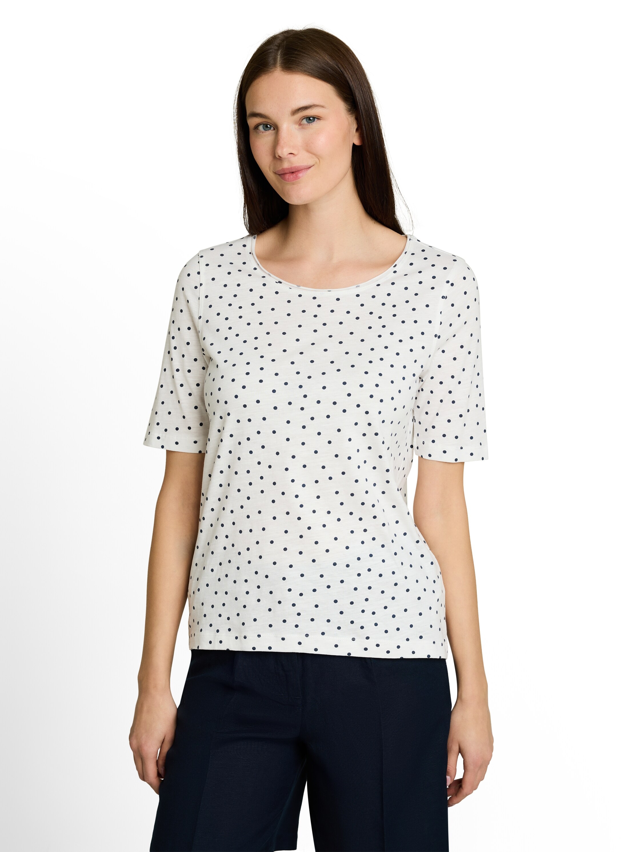 Image of TOM TAILOR Rundhalsshirt Sommershirt mit Punkten