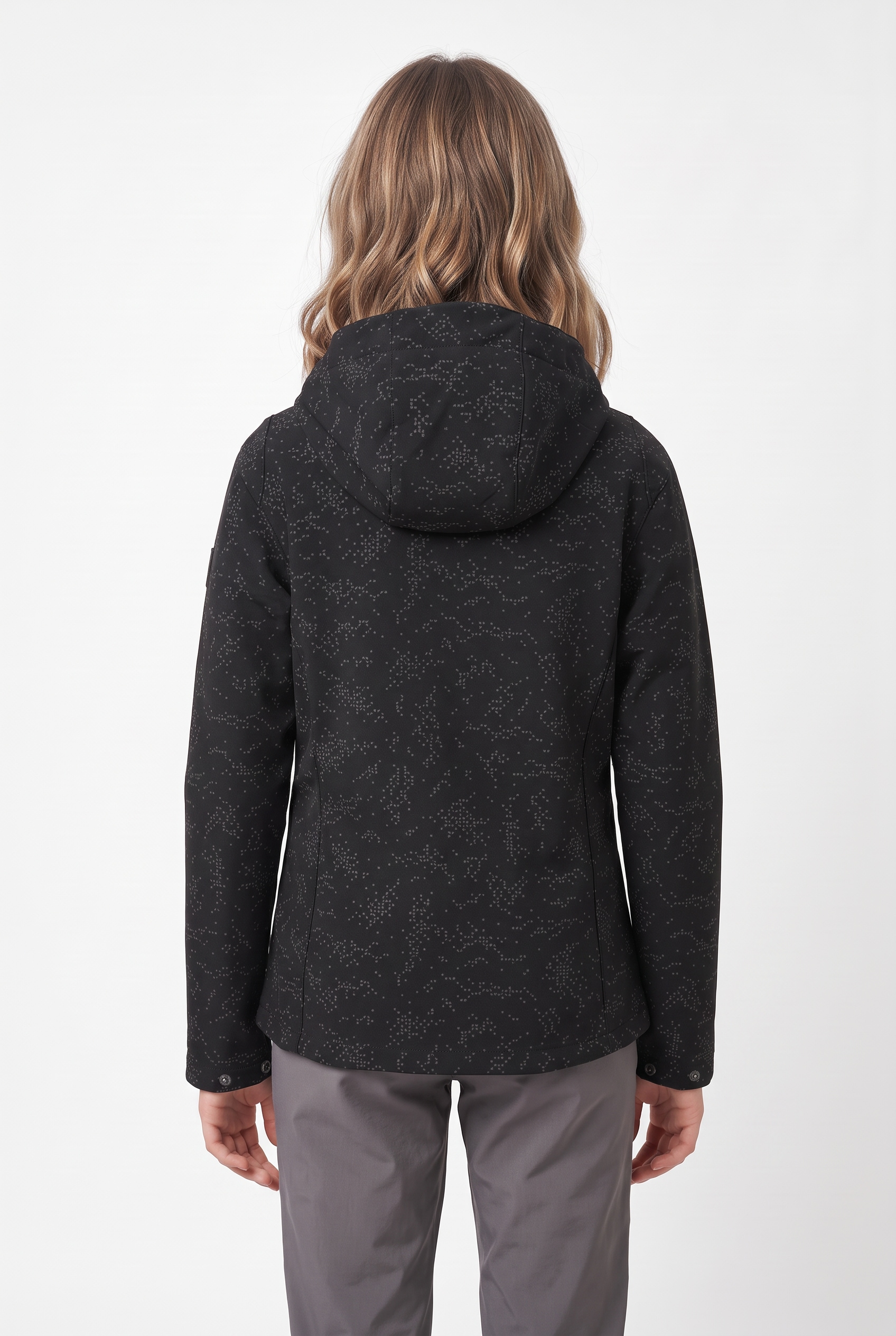 Killtec Veste softshell pour enfants, avec capuche réglable, coupe-vent, déperlant