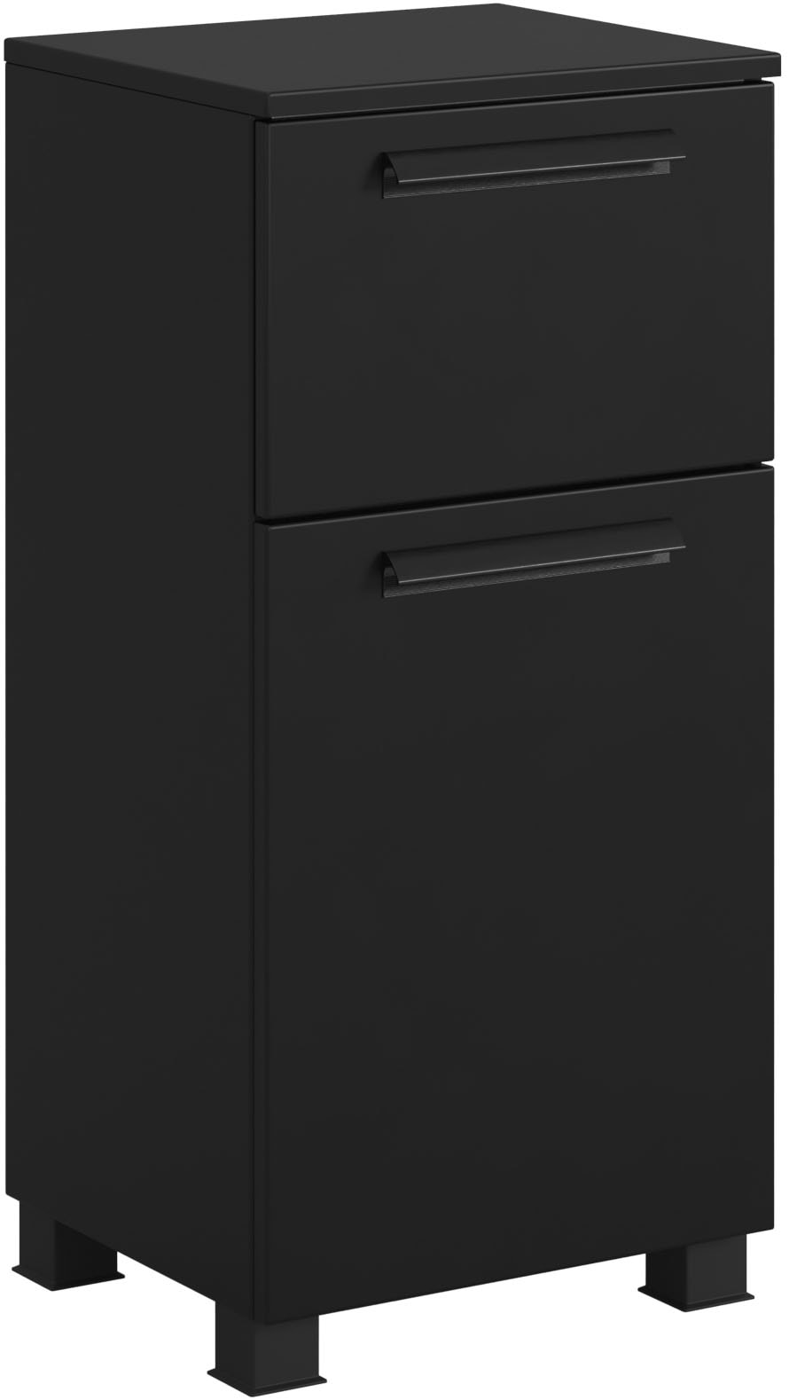 Image of welltime Unterschrank "SALVADA, Unterschrank 40 cm, gedämpfte Scharniere, Softclose" Schwarz, Front und Korpus aus hochwertigen MDF, Anti-Finger-Print