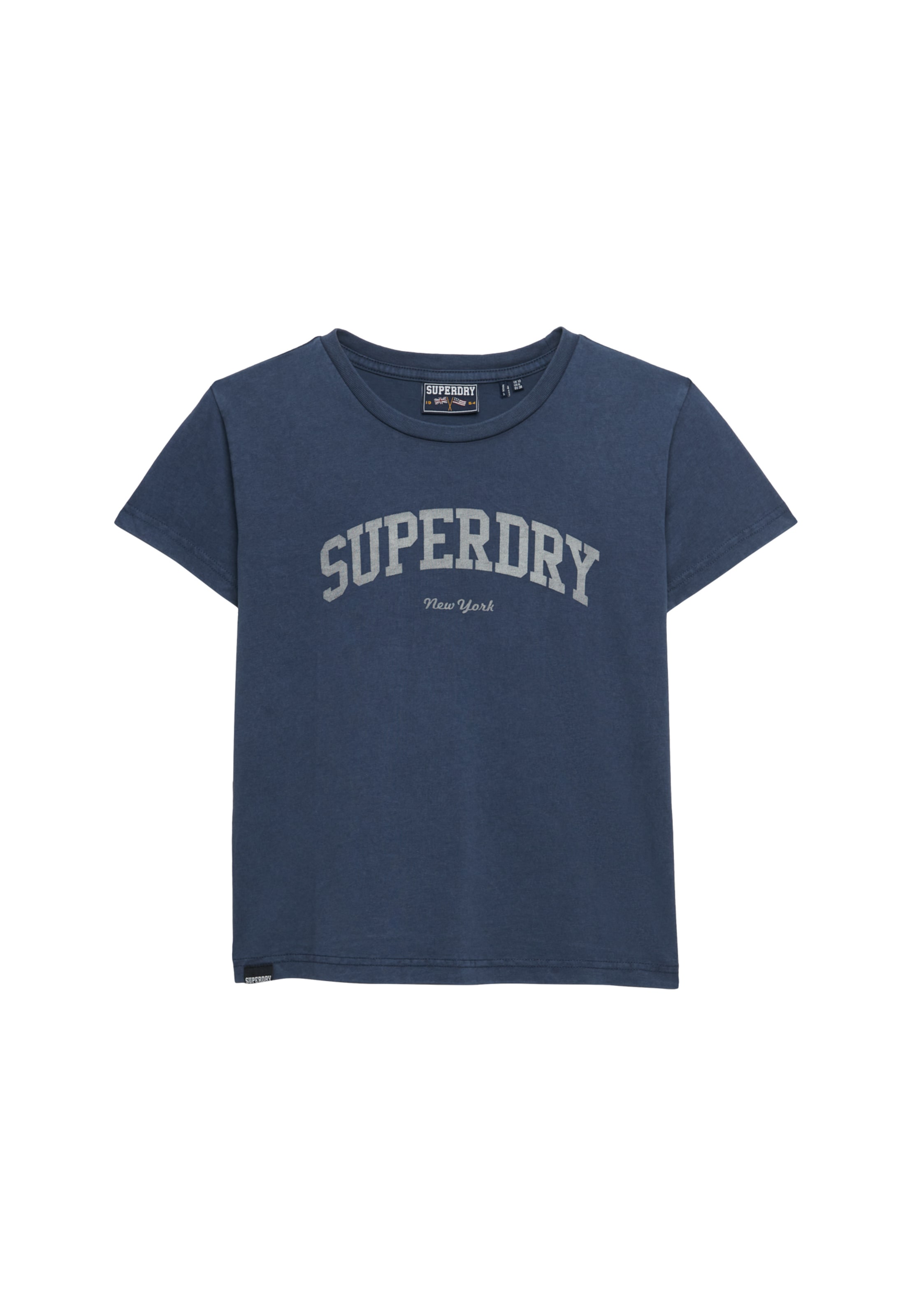 Superdry Print-Shirt »ATH ESS FITTED GRAPHIC TEE« aus Baumwolle und Single Jersey, Slim Fit, mit Rundhalsausschnitt