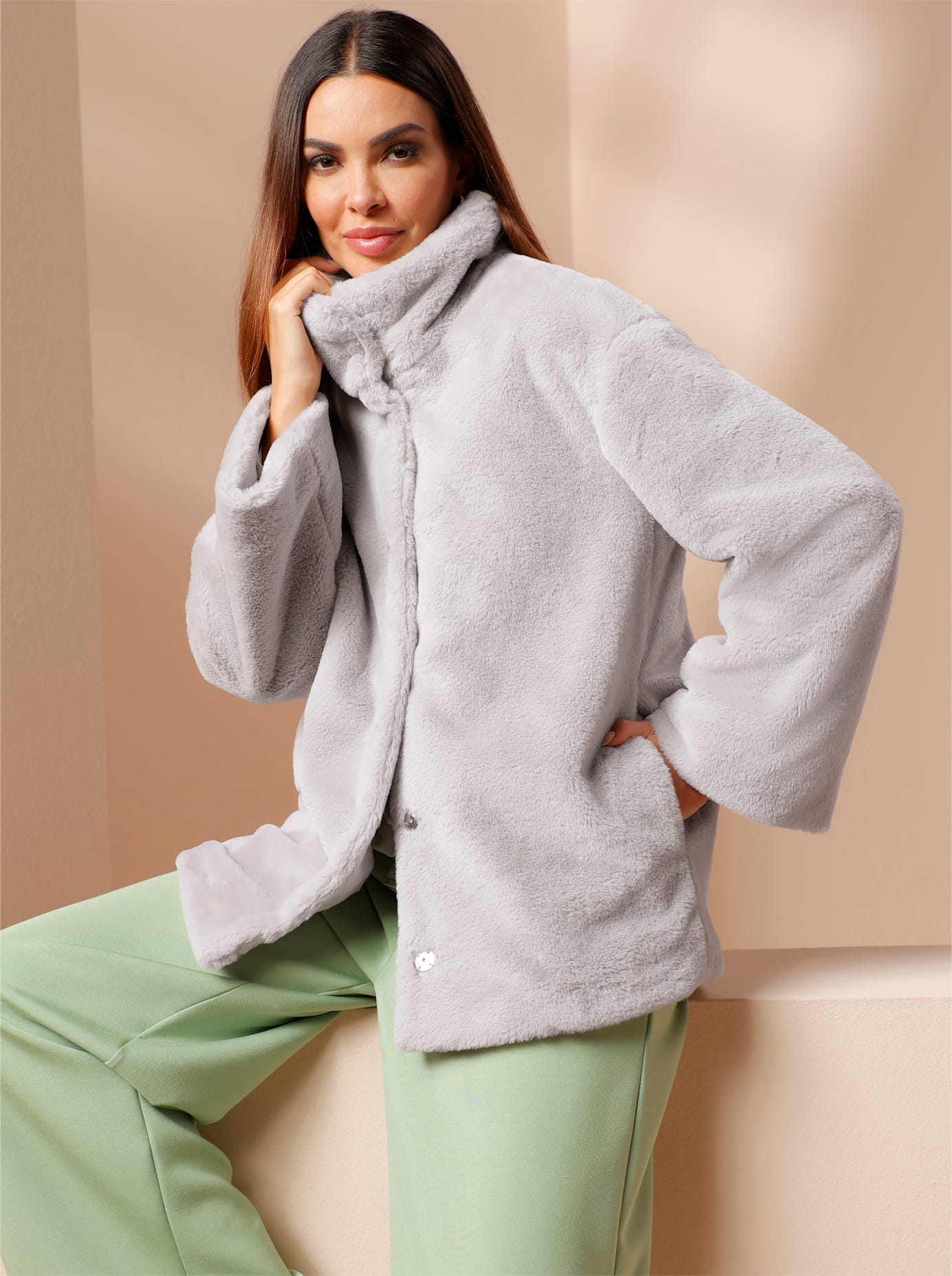 Image of heine Fellimitatjacke ohne Kapuze