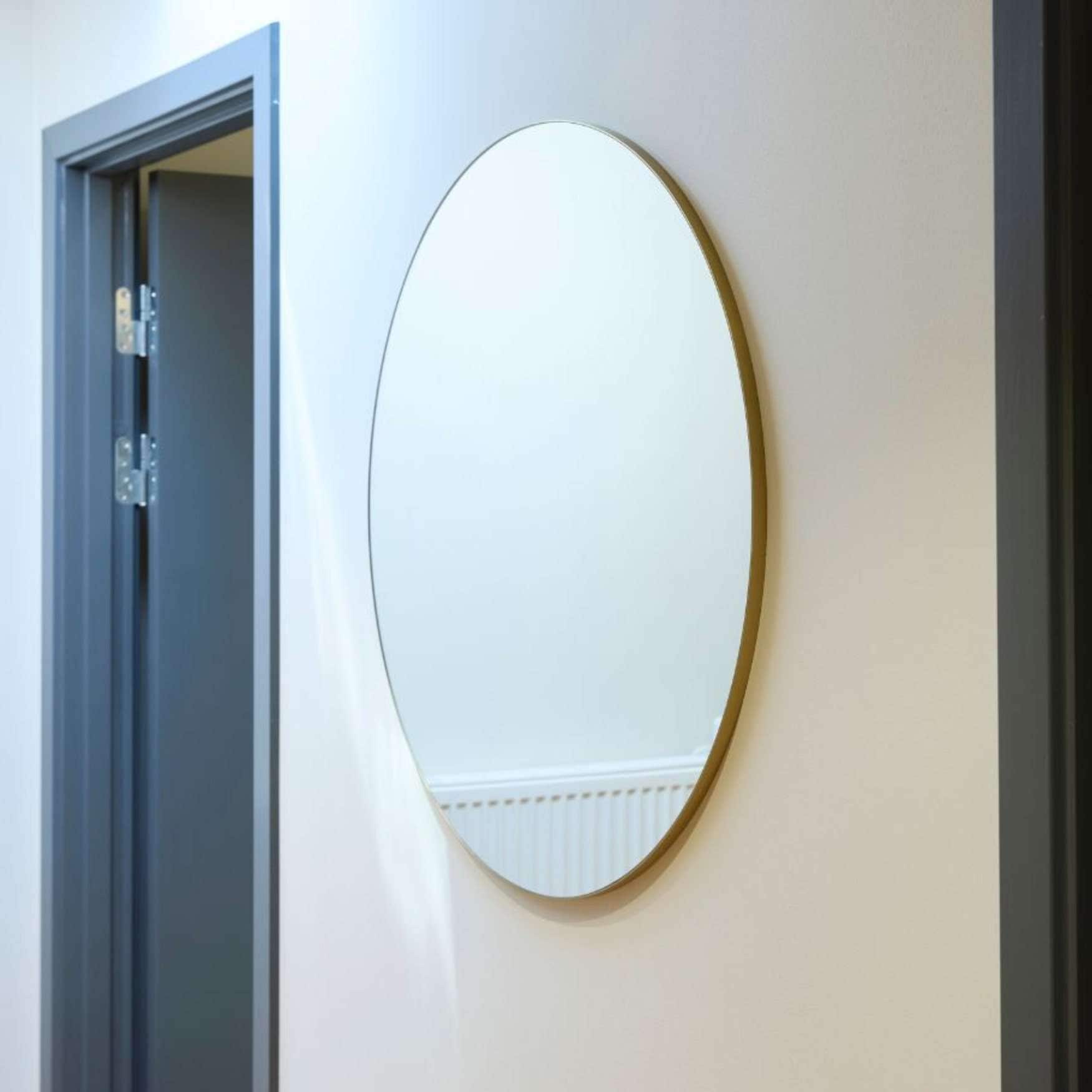 Loevschall Wandspiegel »Refine Wandspiegel rund – stilvoller Designspiegel mit edlem Rahmen,«, in mehreren Grössen & Farben für Bad, Schlafzimmer & Flur