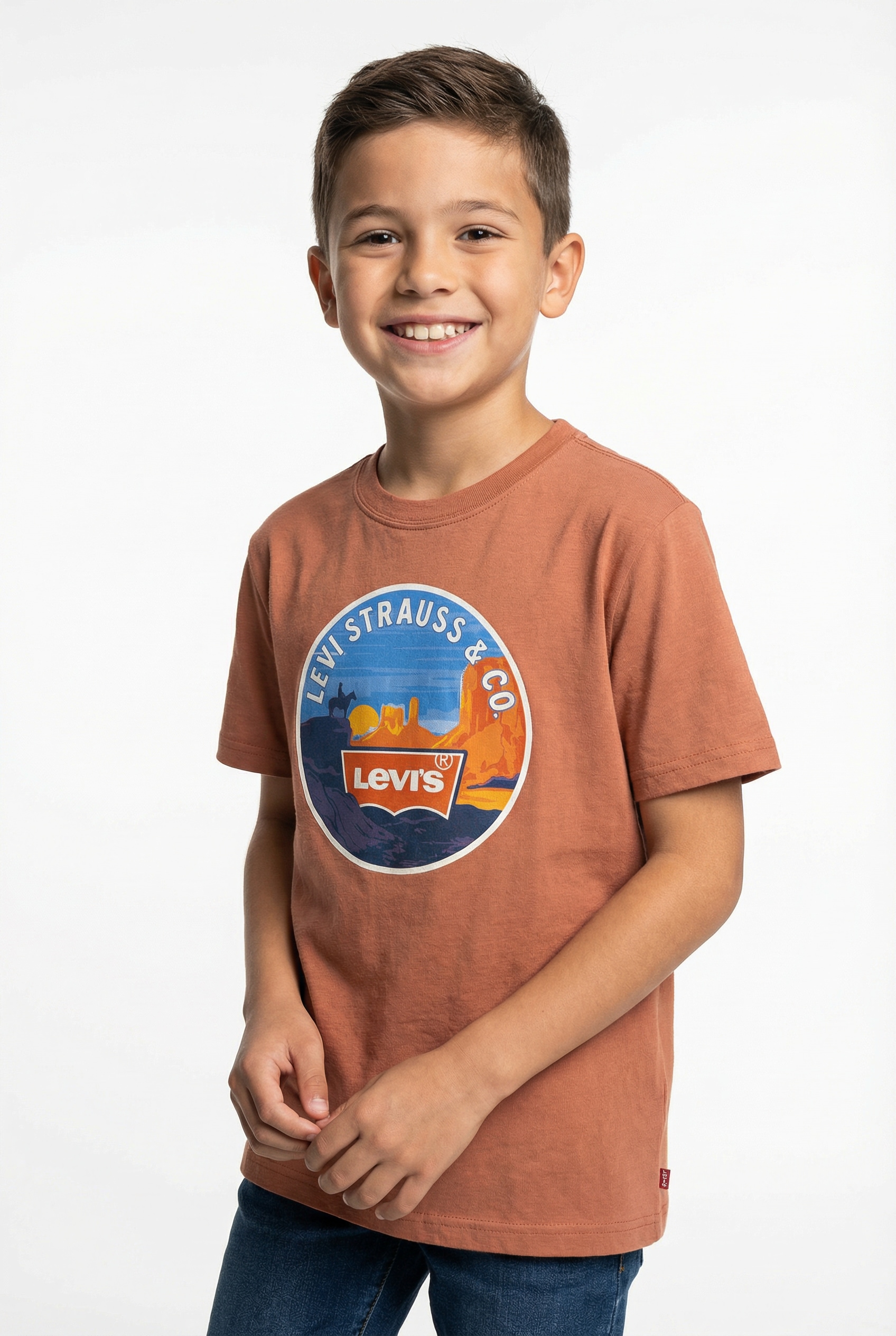 Image of Levis Kids T-Shirt "LVB DESERT TRAIL TEE" mit Wüstenprint, for Boys
