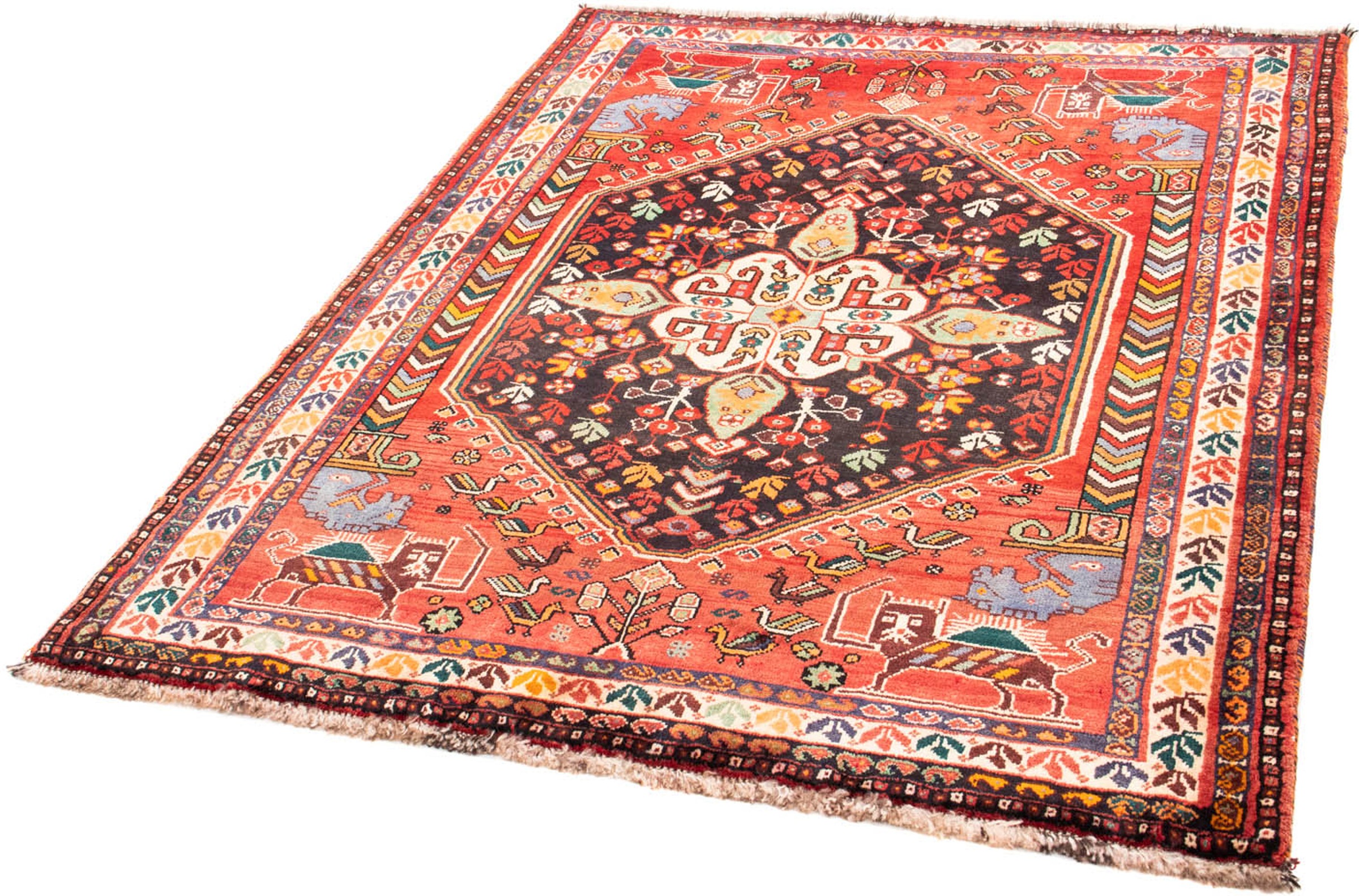 Image of morgenland Orientteppich »Perser - Nomadic - 153 x 120 cm - rot«, rechteckig, 10 mm Höhe, Wohnzimmer, Handgeknüpft, Einzelstück mit Zertifikat bei Ackermann Versand Schweiz