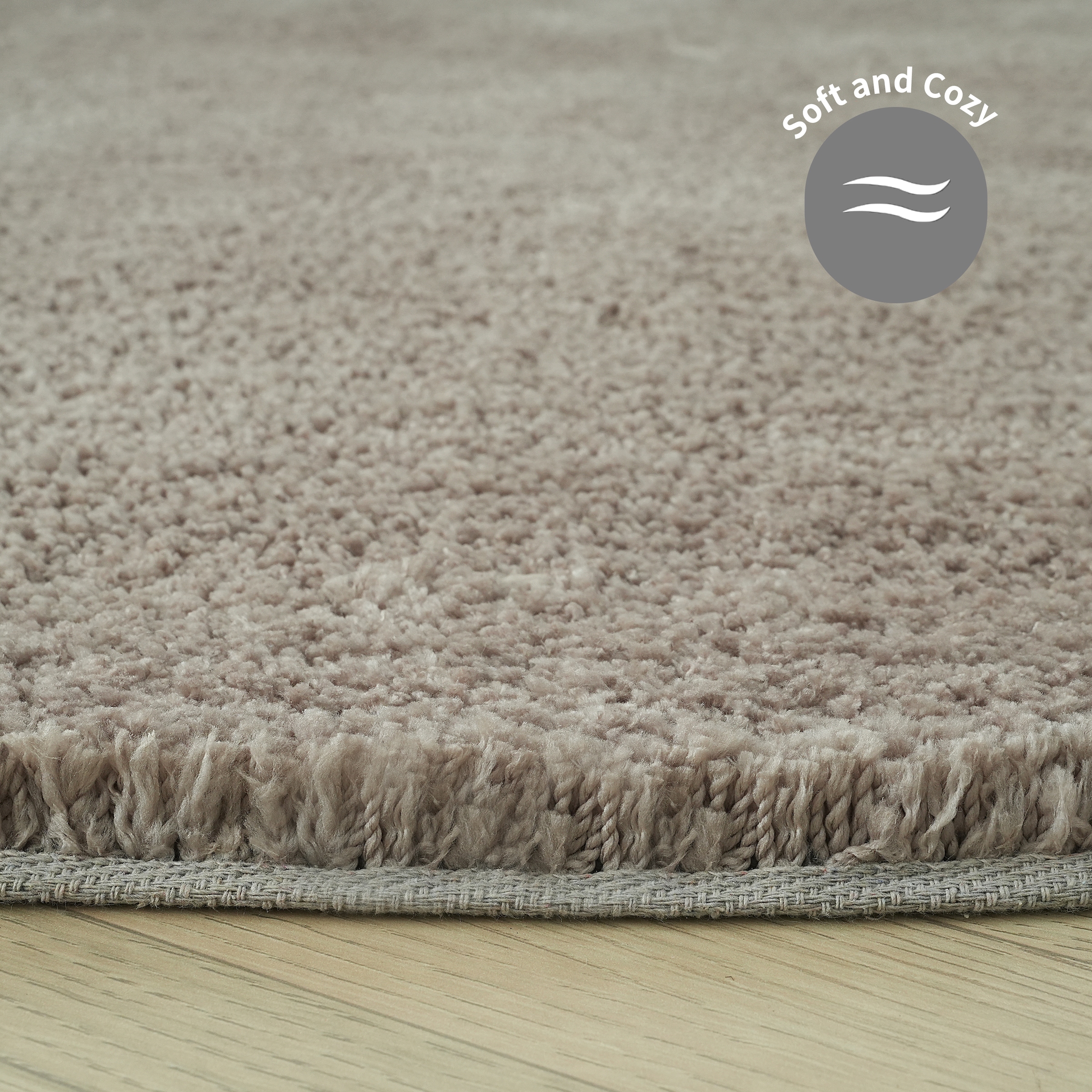 LeGer Home by Lena Gercke Hochflor-Teppich »Halrum, einfarbig, besondere Form, modern«, U-förmig, 25 mm Höhe, organische Form, bean shape, kuschelig, Wohnzimmer, Schlafzimmer
