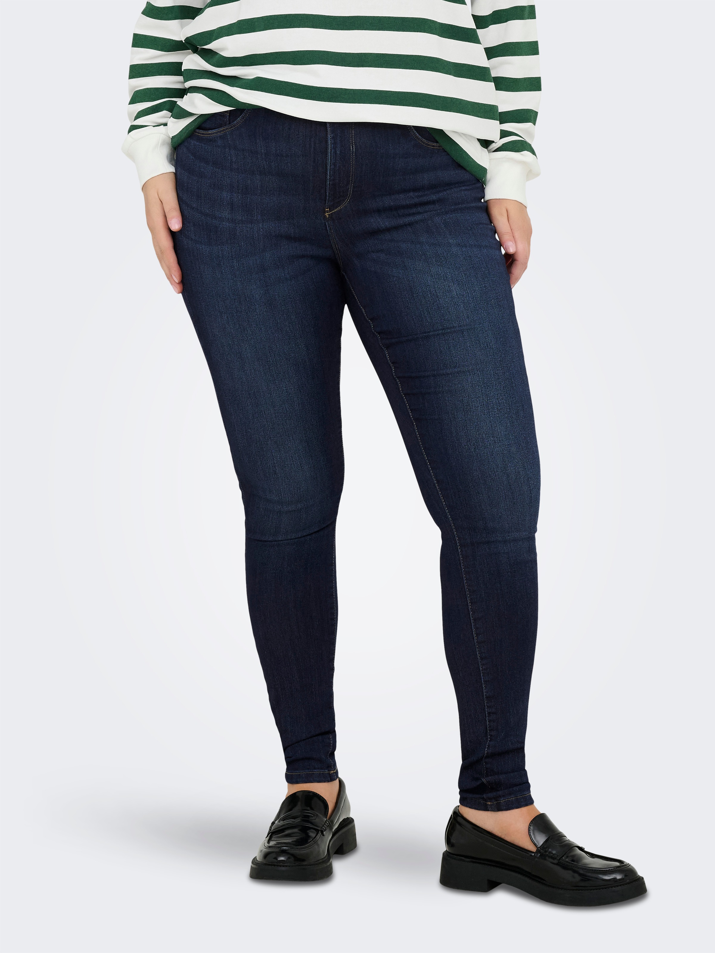 Image of ONLY CARMAKOMA Skinny-fit-Jeans "CARTHUNDER LIFE P UP REG SK DNM BJ367"