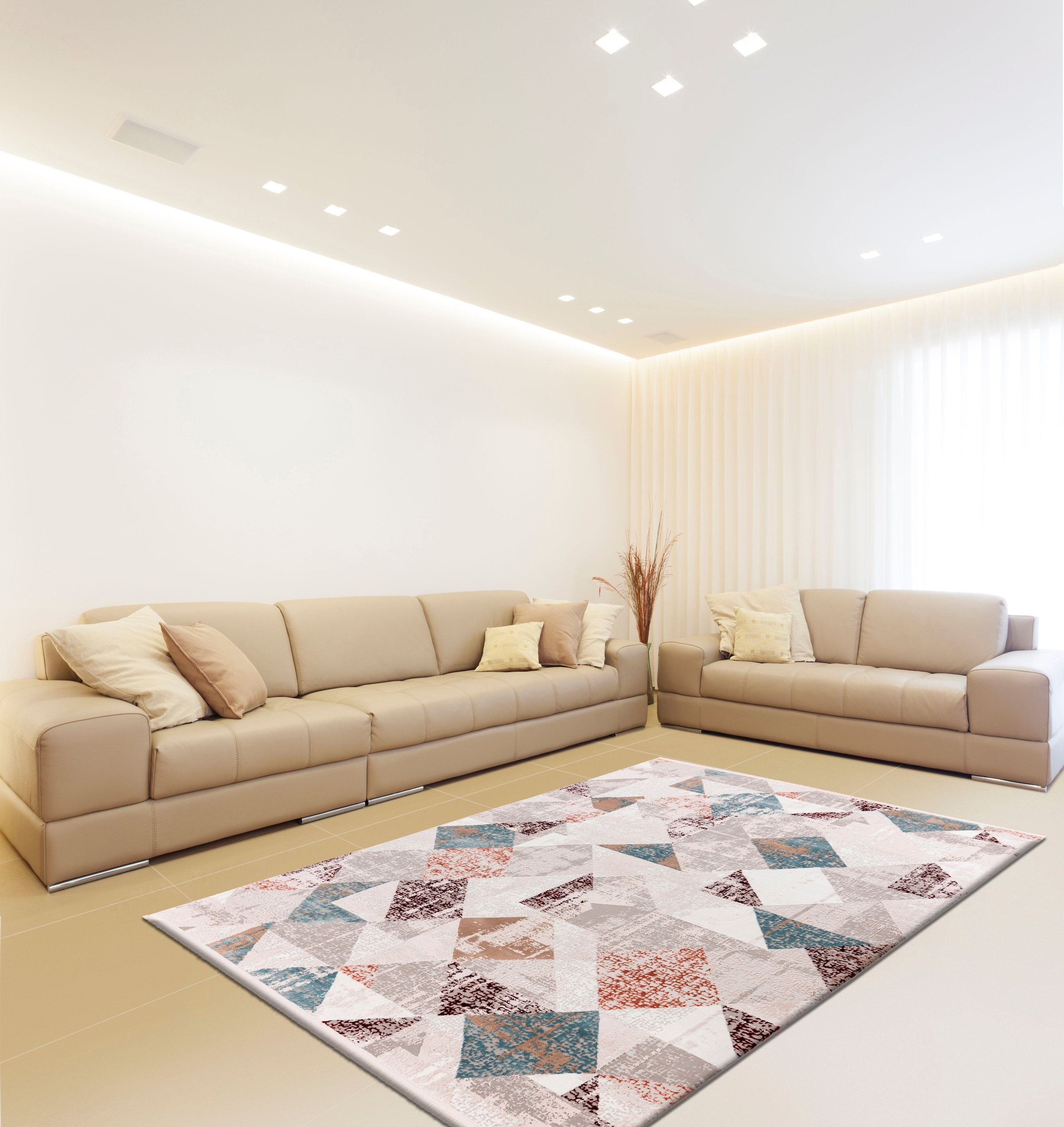 calo-deluxe Teppich »Miran 125« rechteckig 12 mm Höhe Vintage Design, mit Fransen, Wohnzimmer