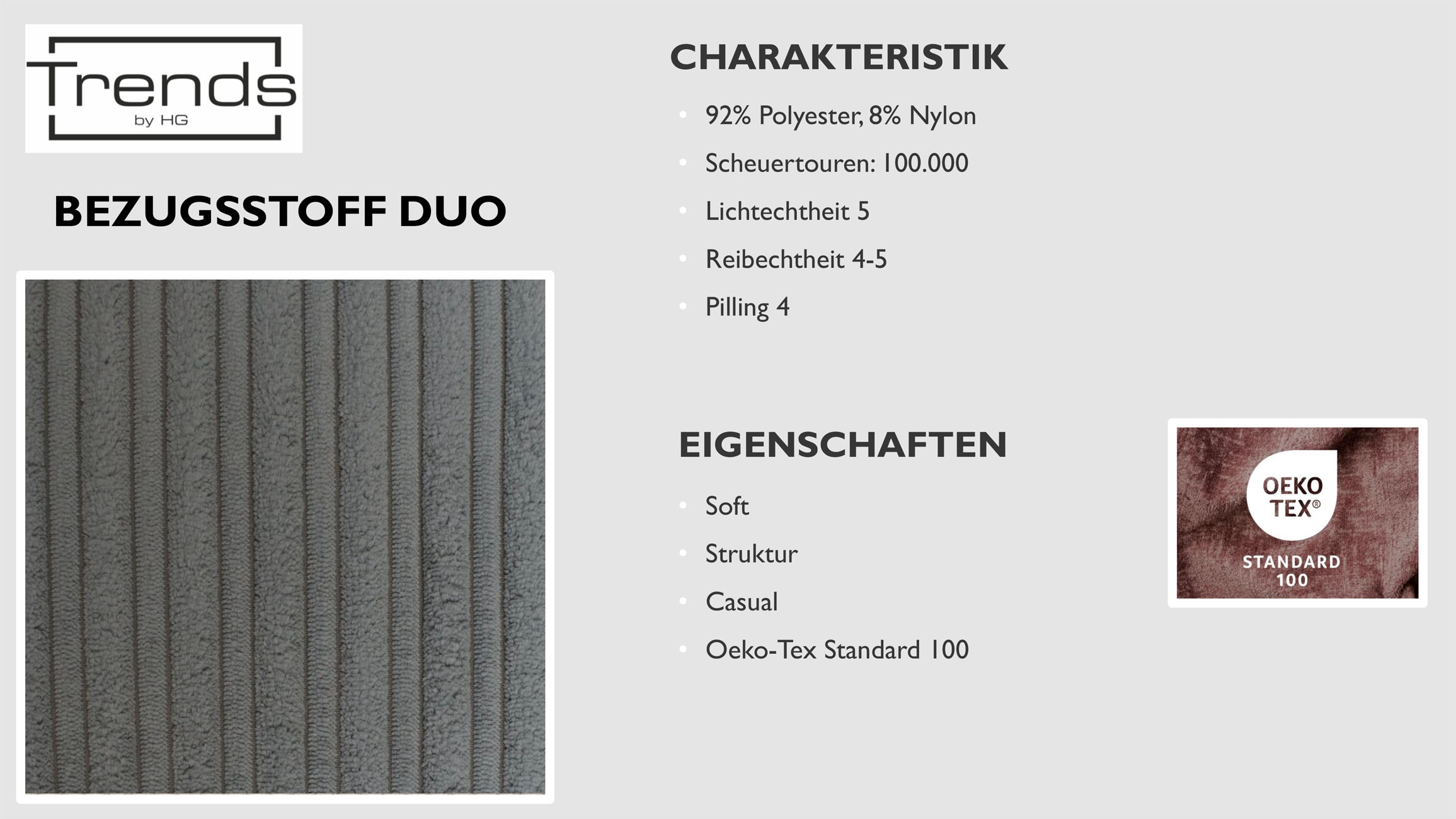 Trends by HG Canapé Big »Conor XXL, B: 312cm, Liegefläche: 138x 238cm, in Cord und Velours« avec fonction couchage et coffre de lit