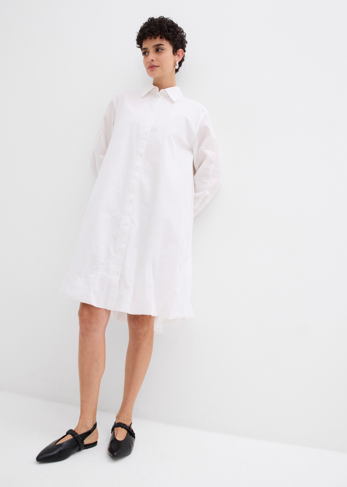 Image of bonprix Hemdblusenkleid Oversize-Passform, mit Hemdblusenkragen