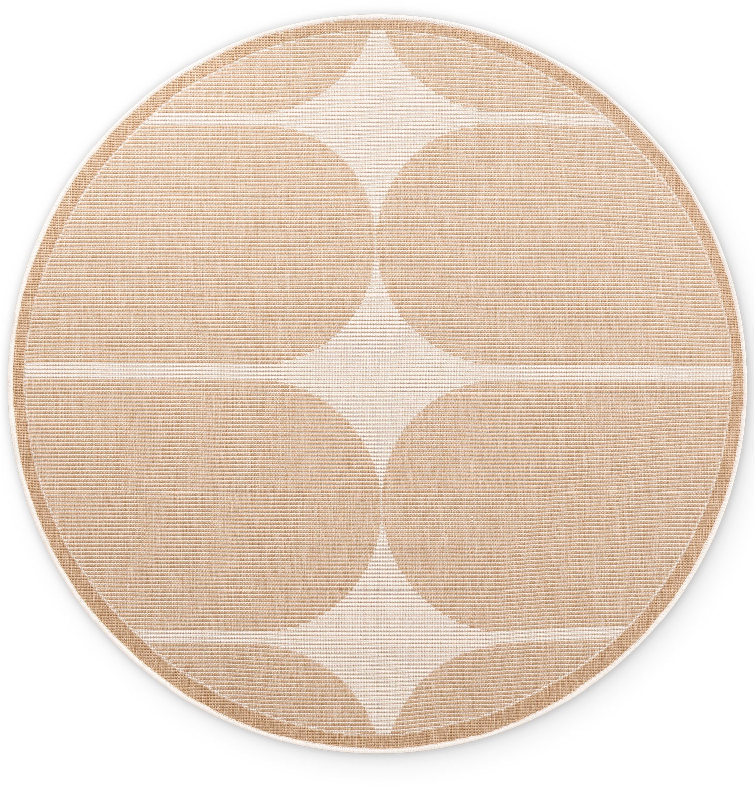 HANSE Home Outdoorteppich »Bowen Wendeteppich«, rund, 5 mm Höhe, In und Outdoor, Flachgewebe, wetterfest, pflegeleicht, robust