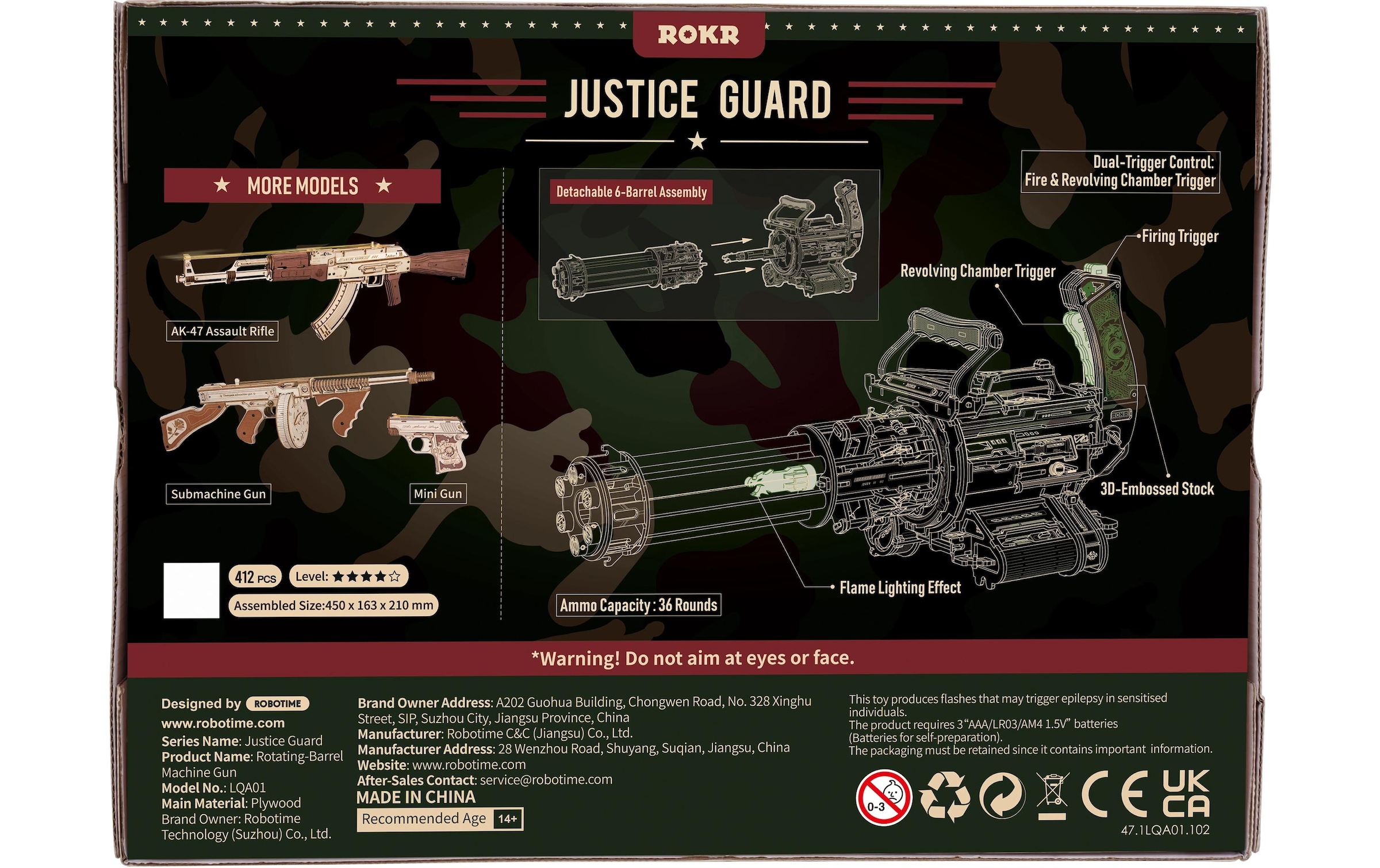   Kit de modèles réduits »RoboTime Rotating-Barrel Machine Gun«