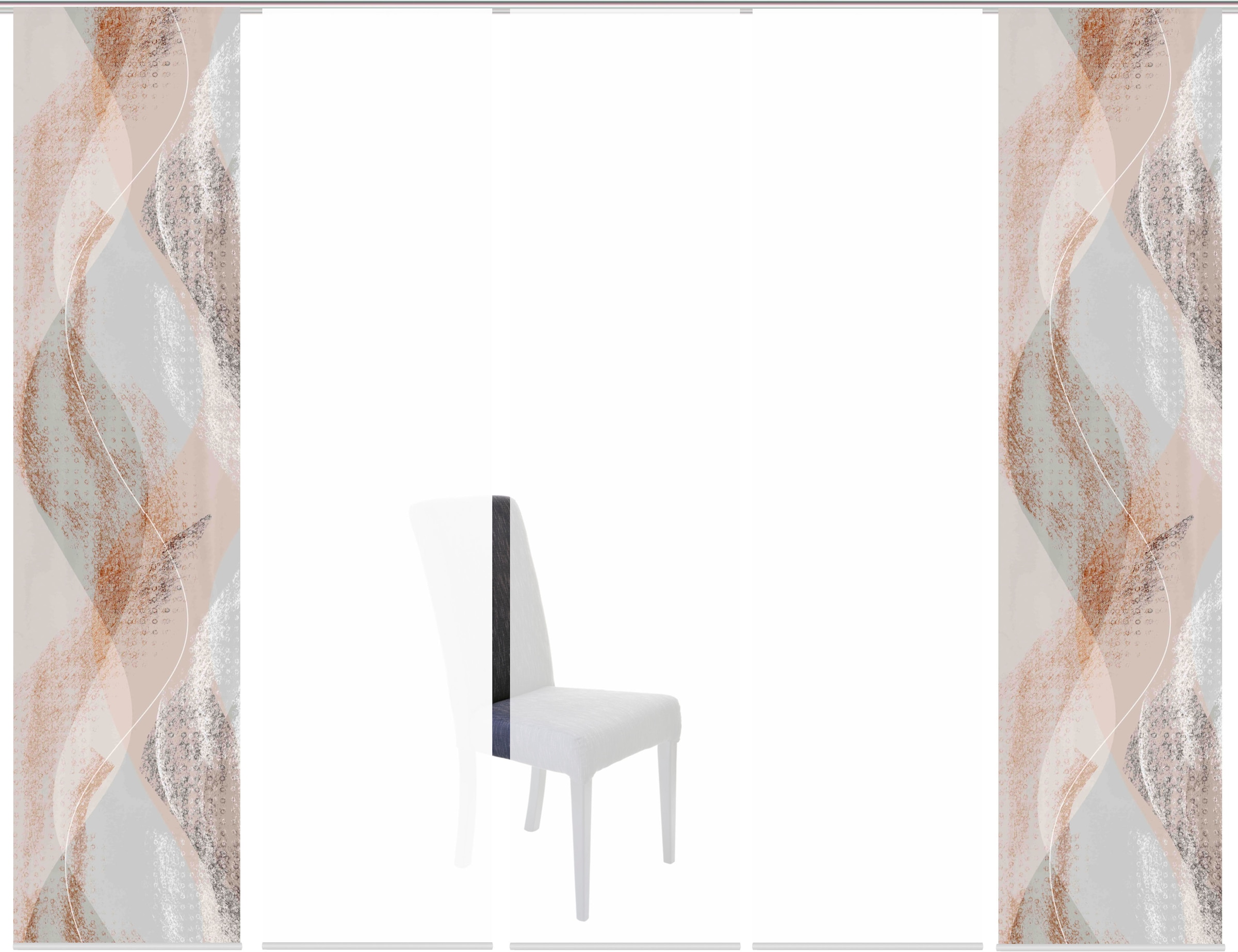 HOME WOHNIDEEN Rideau coulissant »TORRE« Support de panneau 1 cuis tlg. DIGITALDRUCK