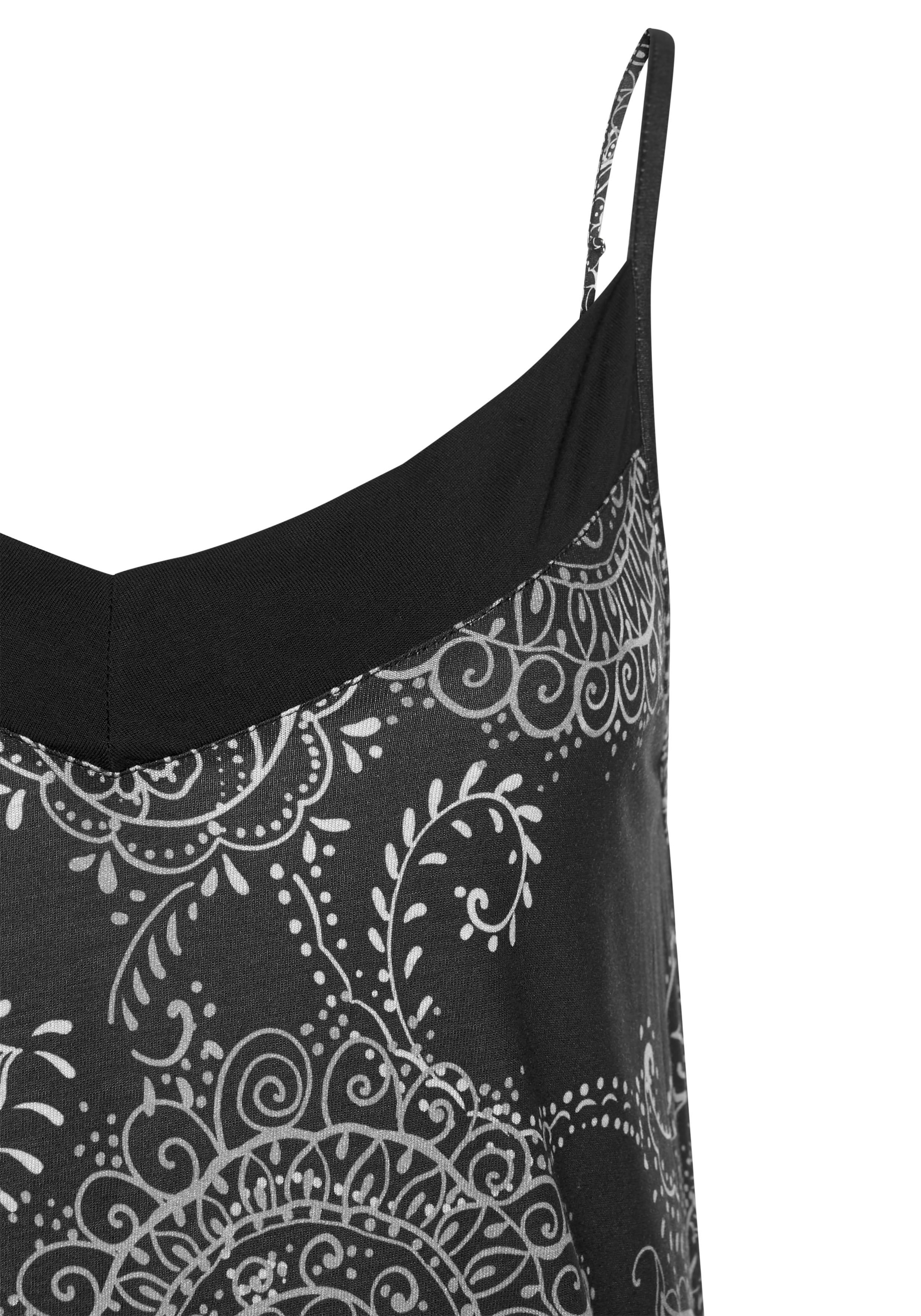 Vivance Dreams Negligé, im schwarz-weissen Paisley-Dessin