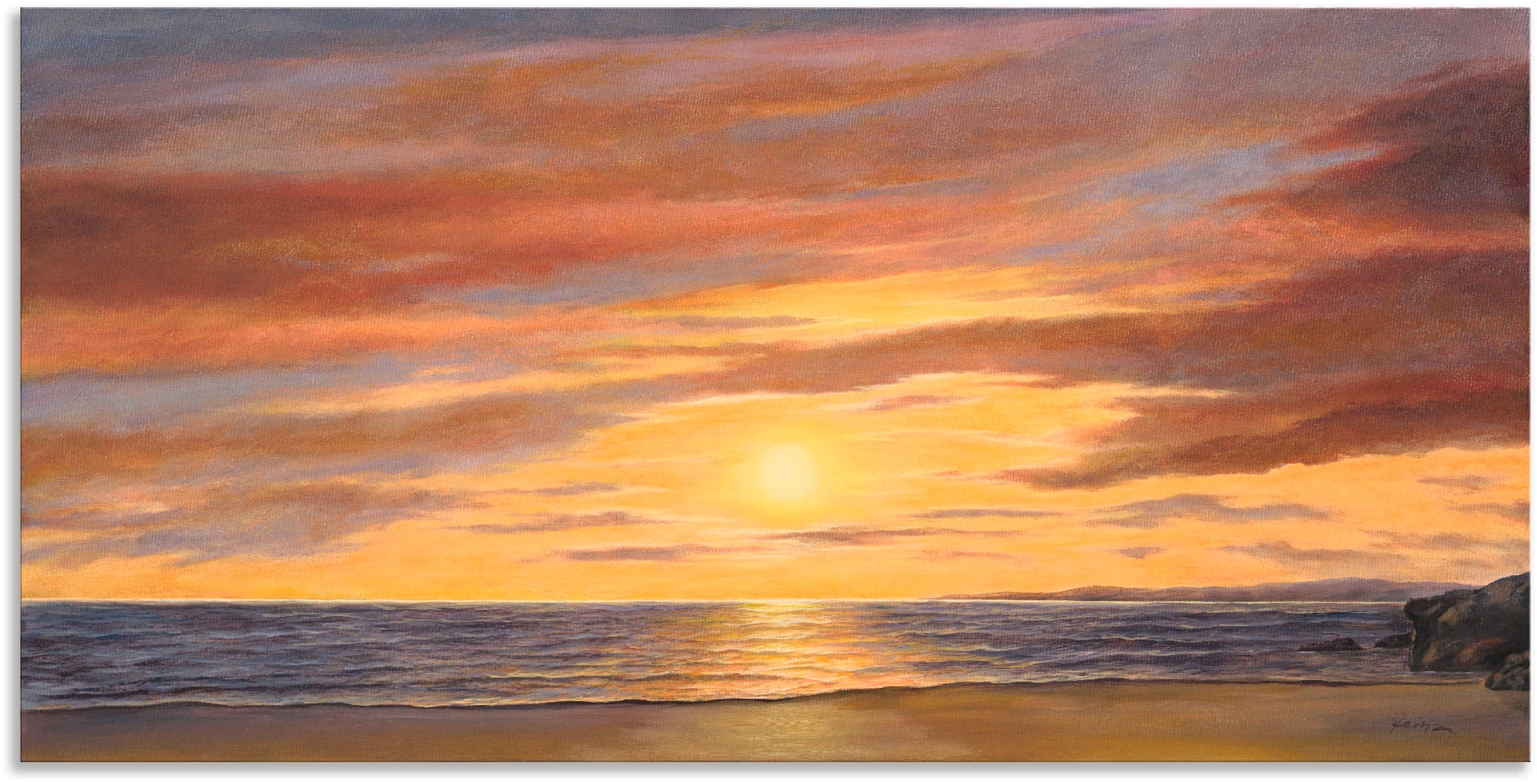 Image of Artland Wandbild "Sonne am Strand" Strand 1 Stk. tlg. als Alubild, Leinwandbild in verschied. Grössen