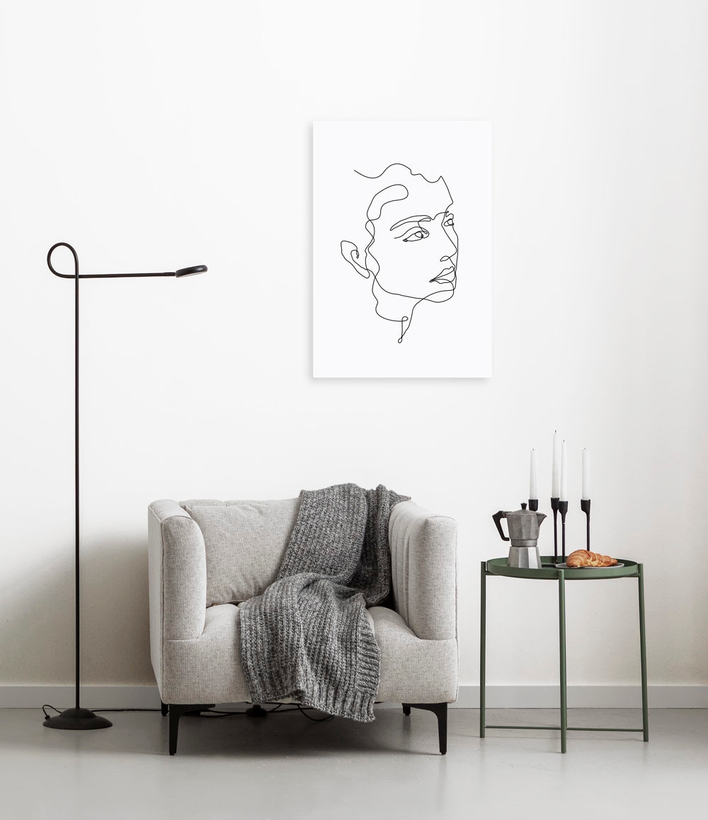 Image of Komar Leinwandbild "Sketch me - Grösse 40 x 60 cm" Natur 1 Stk. tlg. Keilrahmenbild mi Echtholzrahmen