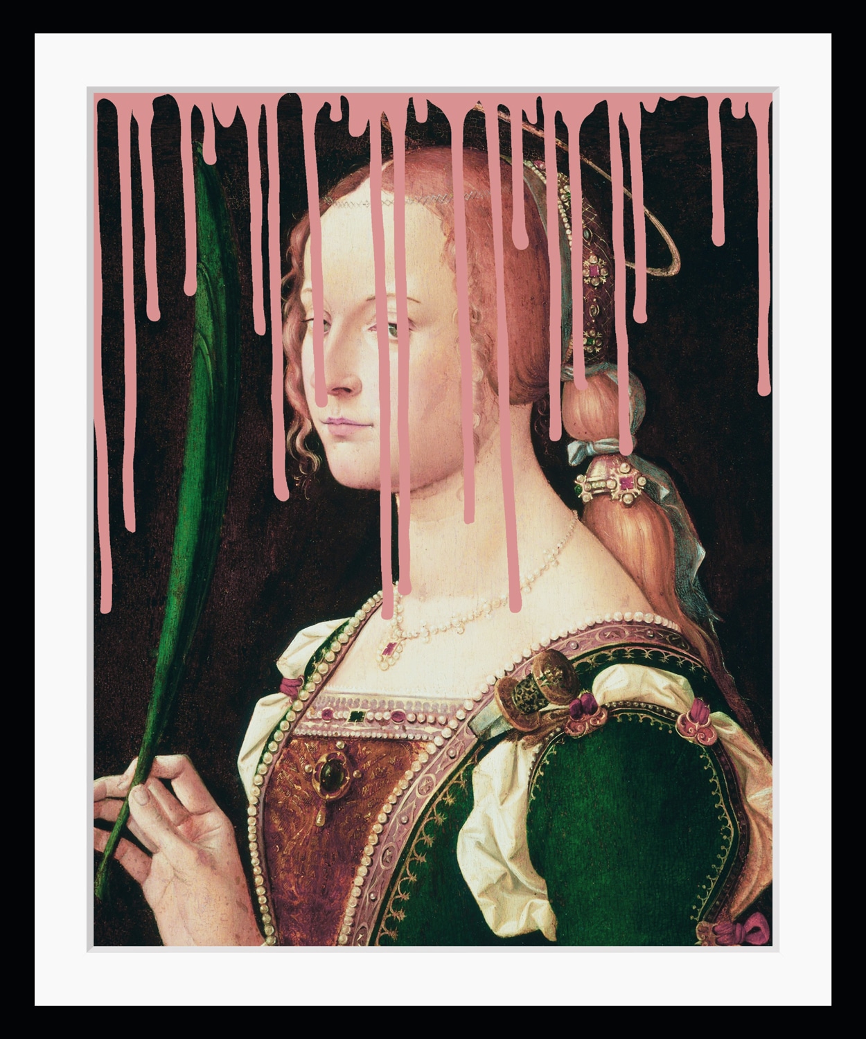 Image of queence Bild "Malin mit Farbklecks" Bilder von Frauen Frau Gemälde Historische Persönlichkeiten Kunst HD Premium Poster-Druck inkl. Holzrahmen