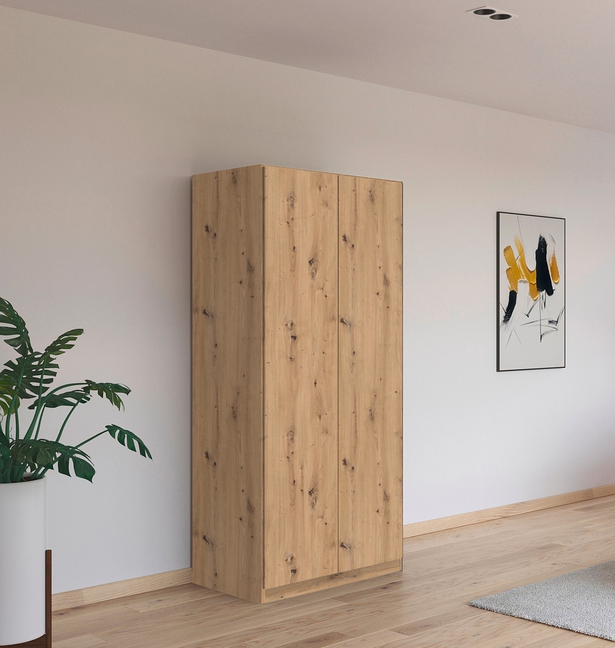 rauch Kleiderschrank »Drehtürenschrank Schrank Garderobe Wäscheschrank COSTA Breite 91 cm« in 3 Ausstattungen BASIC/CLASSIC/PREMIUM,  mit griffloser Front und Push-to-Open Funktion MADE IN GERMANY