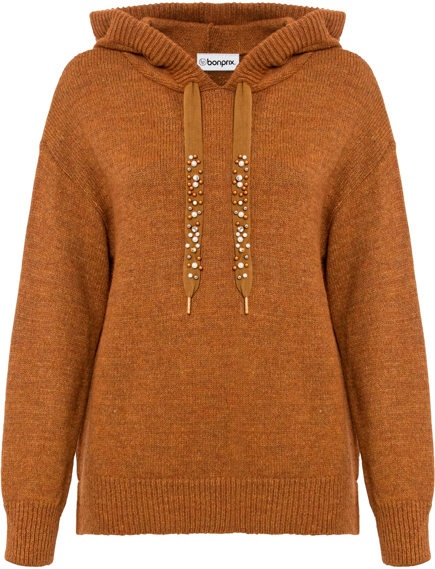 bonprix Pull en tricot »Oversize-Pullover« aus Polyacryl, Polyamid und Polyester, mit Kapuze, Oversize-Design