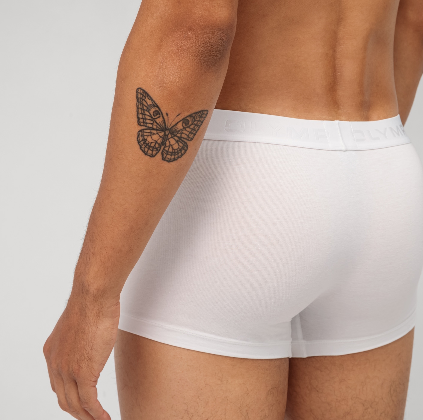 OLYMP Boxershorts Packung, 3er, 3 Stk. mit Ton-in-Ton Markenlogo