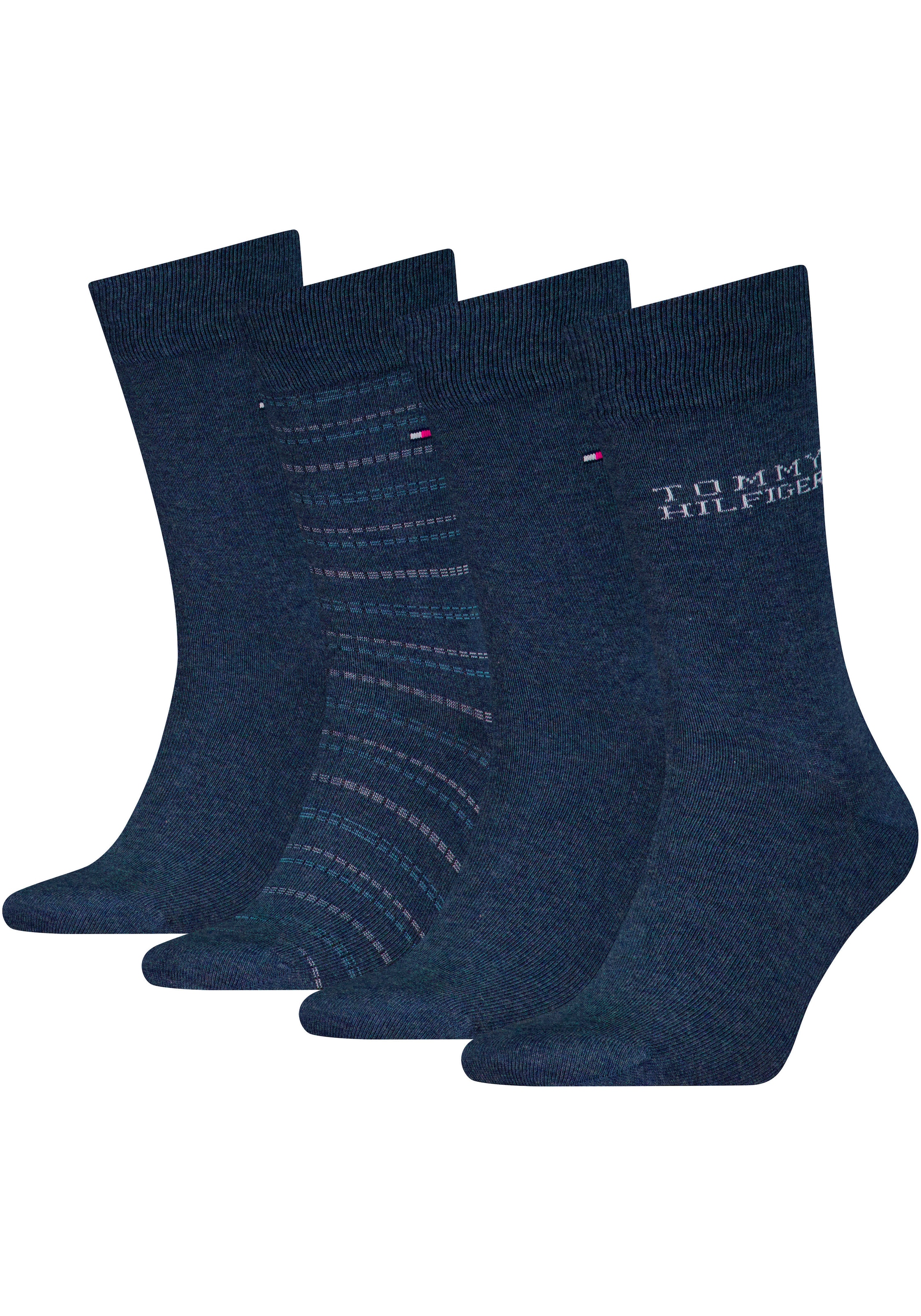 Socken, (4 Paar), mit dezenter Logoprägung