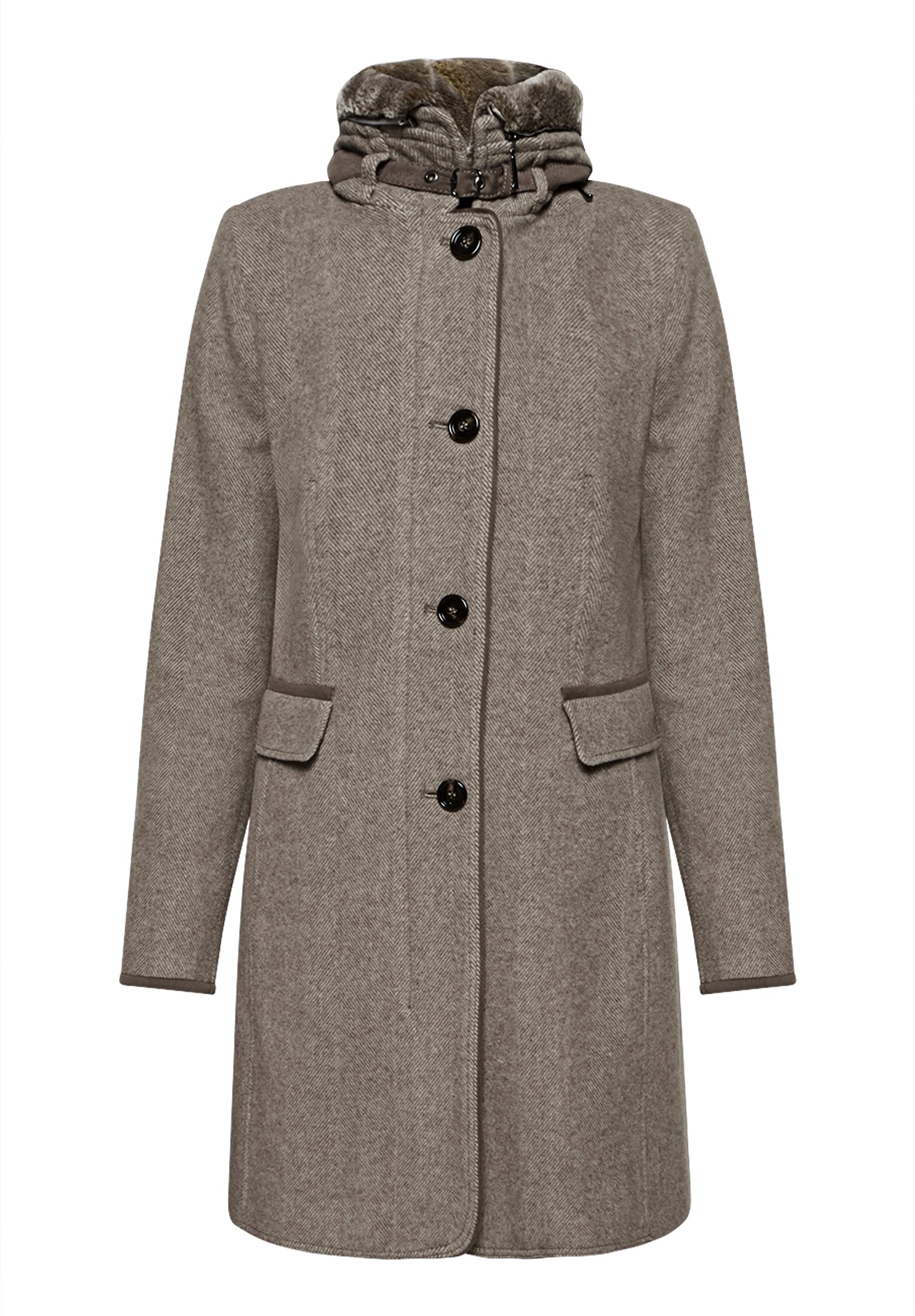 Gil Bret Manteau en laine insertion de col chauffante amovible