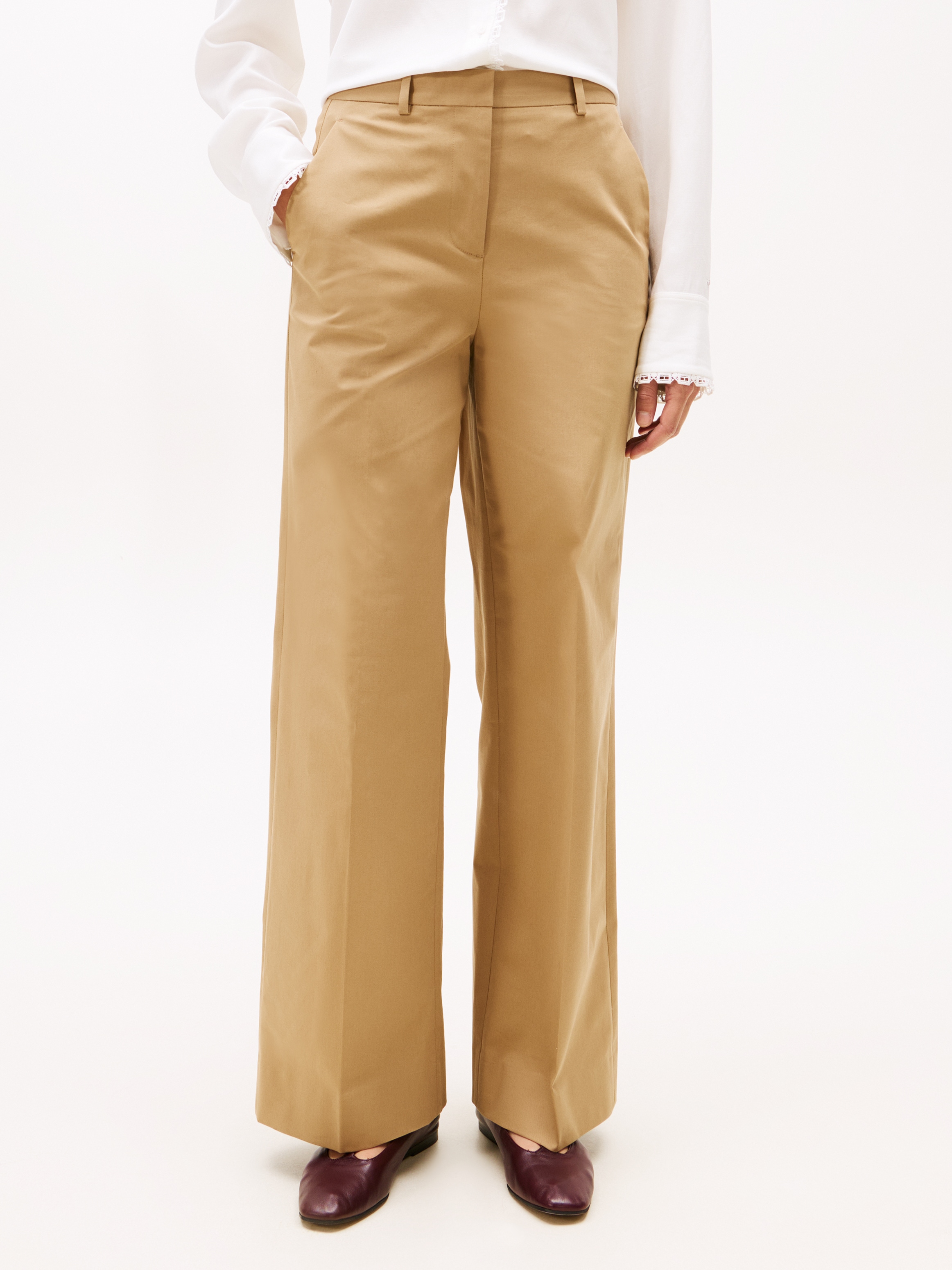 Image of Tommy Hilfiger Anzughose "COTTON WIDE LEG PANT"