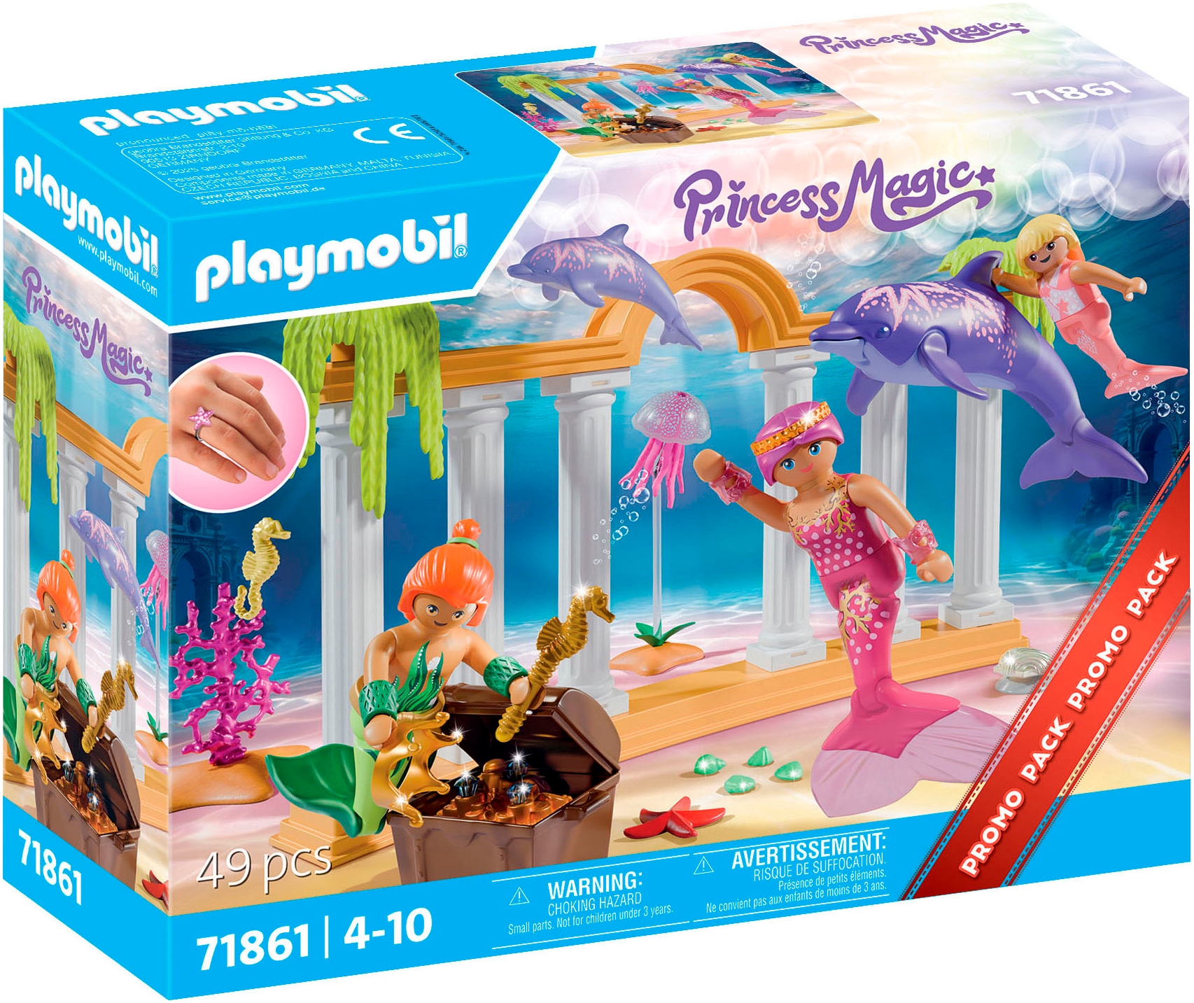Playmobil® Jeu de construction »Meerjungfrauen-Schatz mit Delfinen (71861), Princess Magic« fabriqué en Europe