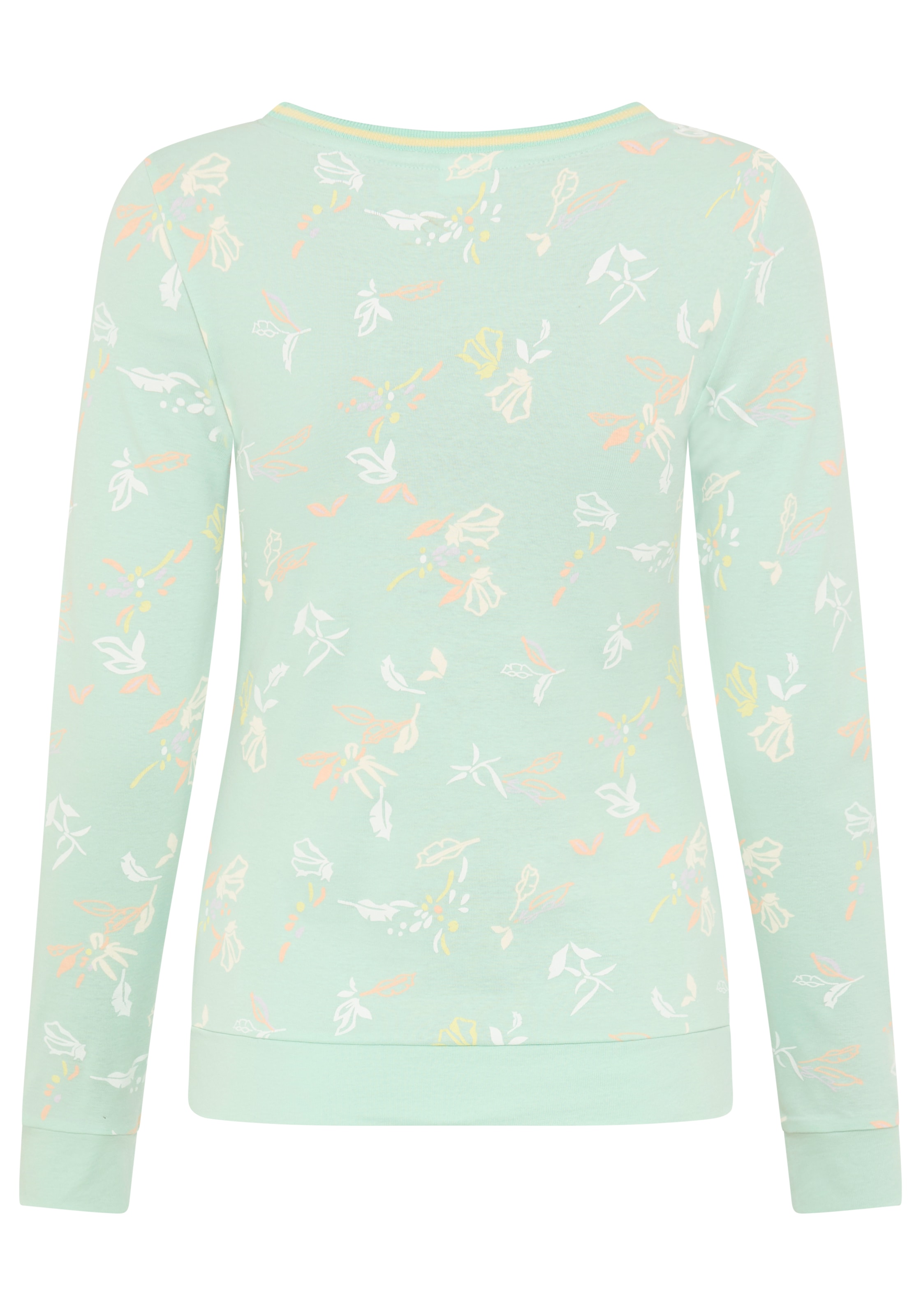 KangaROOS T-shirt à manches longues mit Allover-Print und Kontrastdetails