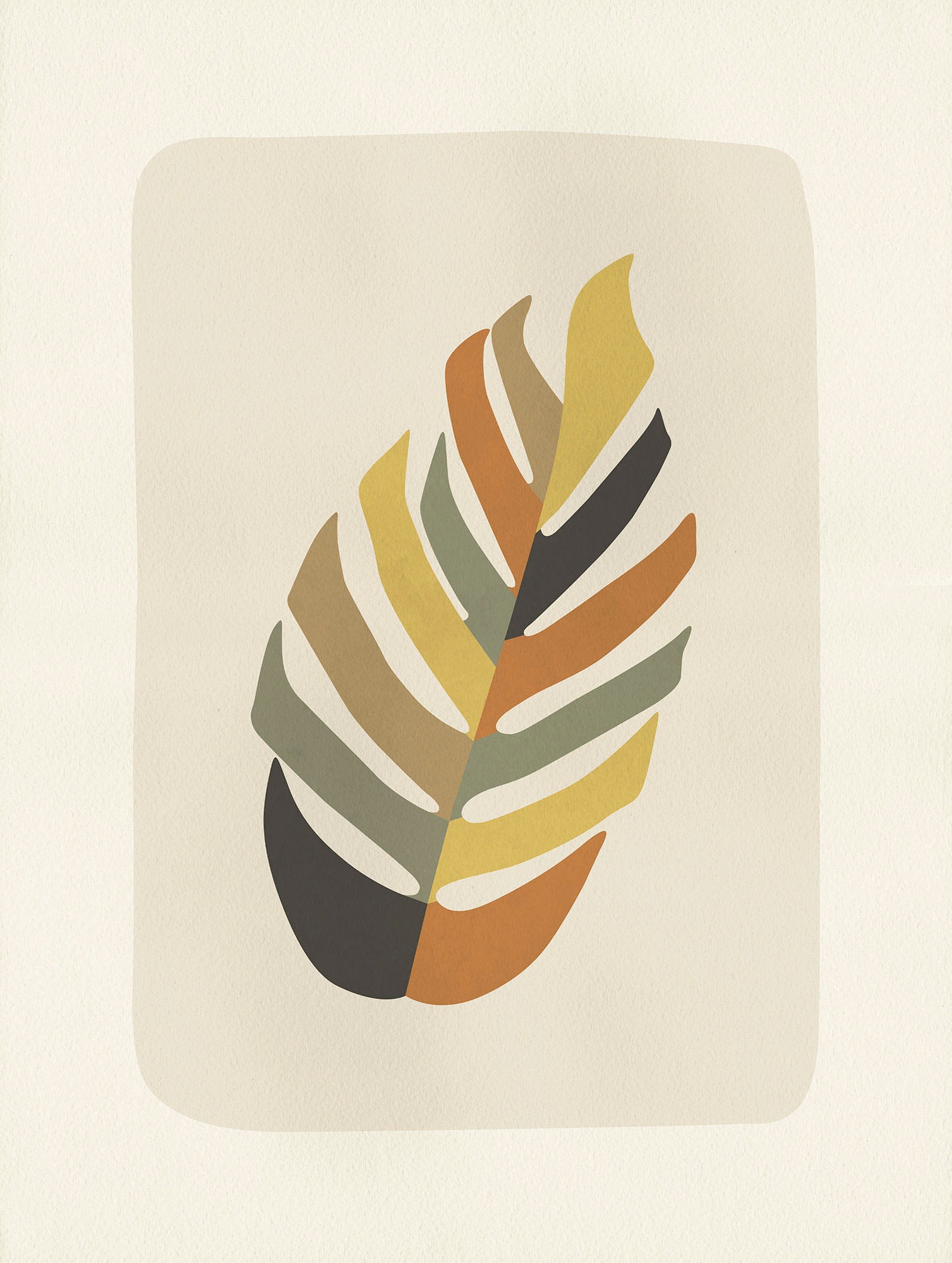 Komar Bild »Clay Leaf -« Natur 1 Stk. tlg. Wandbild zur Dekoration - ohne Rahmen