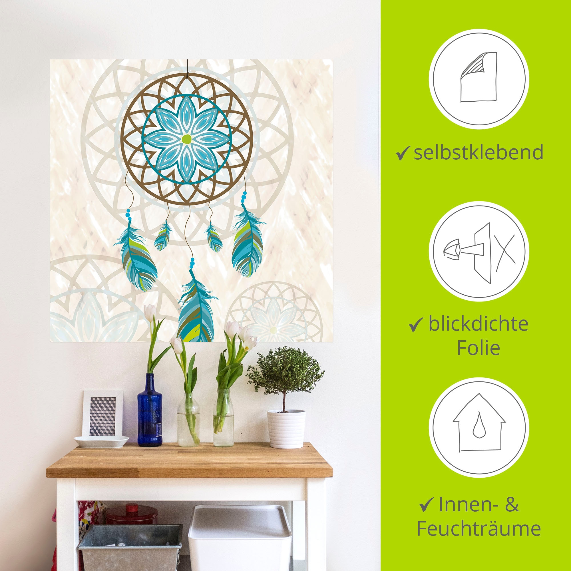 Artland Wandbild »Traumfänger«, Muster, (1 St.), als Poster, Wandaufkleber in verschied. Grössen