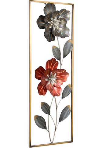 HOFMANN LIVING AND MORE Wanddekoobjekt, Wanddekoration aus Metall, Motiv Blumen kaufen