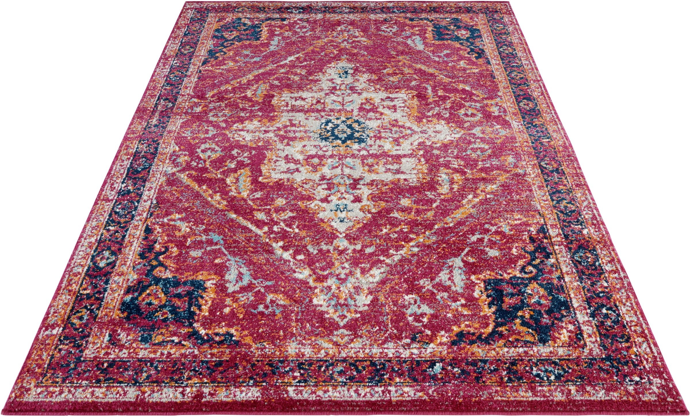 Image of NOURISTAN Teppich »Azrow«, rechteckig, 10 mm Höhe, Kurzflor, Orient Optik, Used Look, kräftige Farben, Wohnzimmer, Schlafzimmer, Robust, Pflegeleicht, Gekettelt bei Ackermann Versand Schweiz