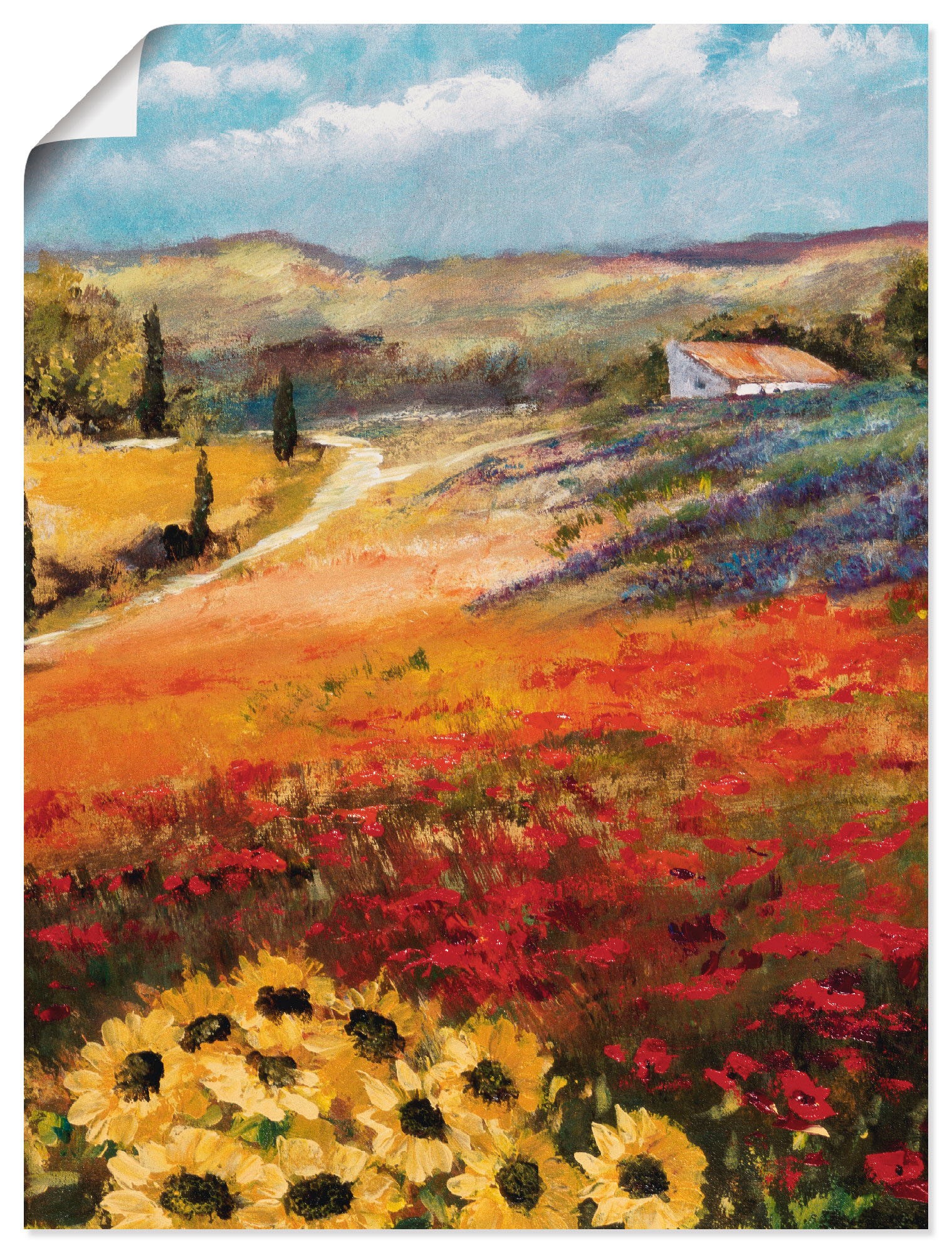 Image of Artland Wandbild »Toskana II«, Europa, (1 St.), in vielen Grössen & Produktarten -Leinwandbild, Poster, Wandaufkleber / Wandtattoo auch für Badezimmer geeignet bei Ackermann Versand Schweiz