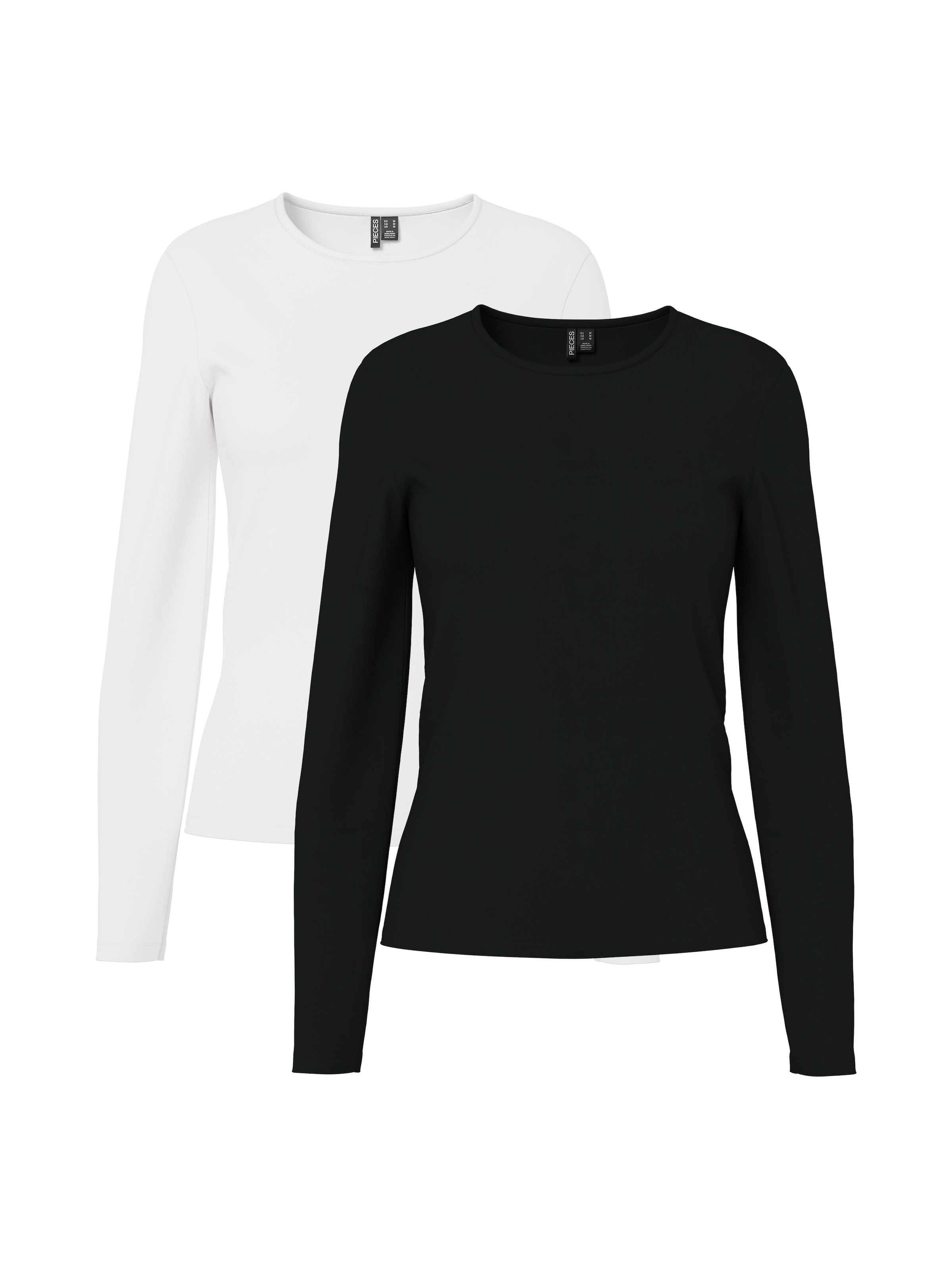 Image of pieces Langarmshirt "PCAMELIA LS TOP 2-PACK JRS NOOS BC" 2er-Pack, mit klassischen Farben