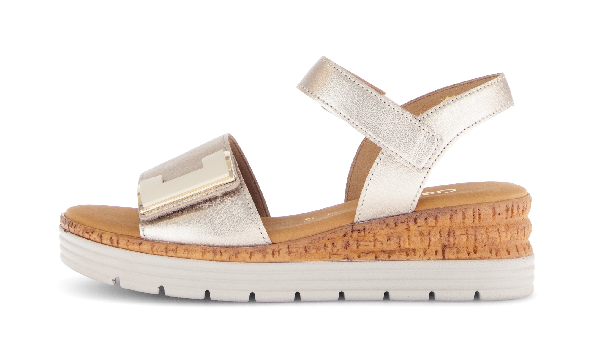 Gabor Sandales compensées »GENUA«  , talon compensé, chaussure d'été, sandale avec fermetures velcro, largeur G