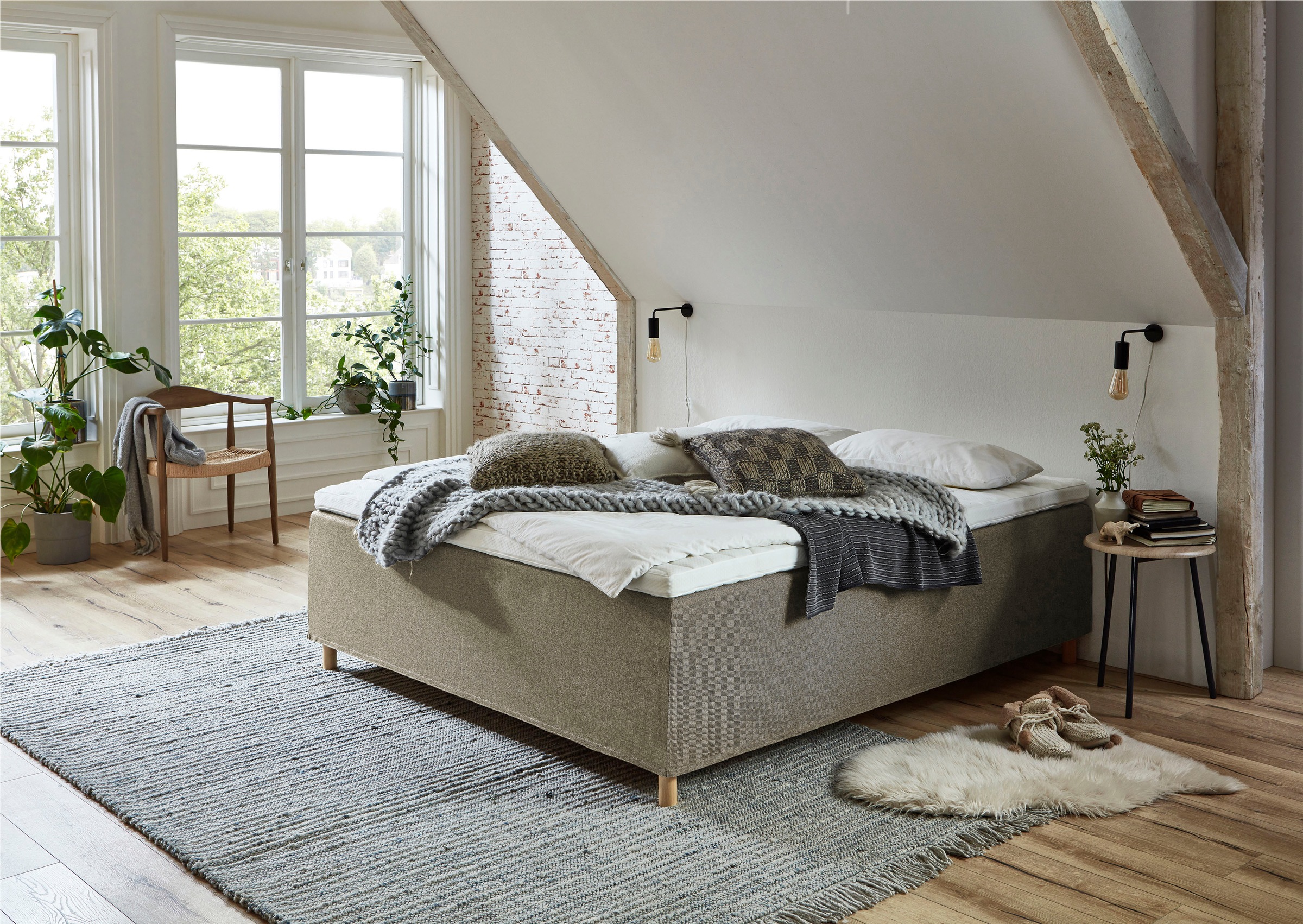 Image of Home affaire Boxbett "Thorsby" Boxbett ohne Kopfteil, frei im Raum stellbar, für Dachschrägen