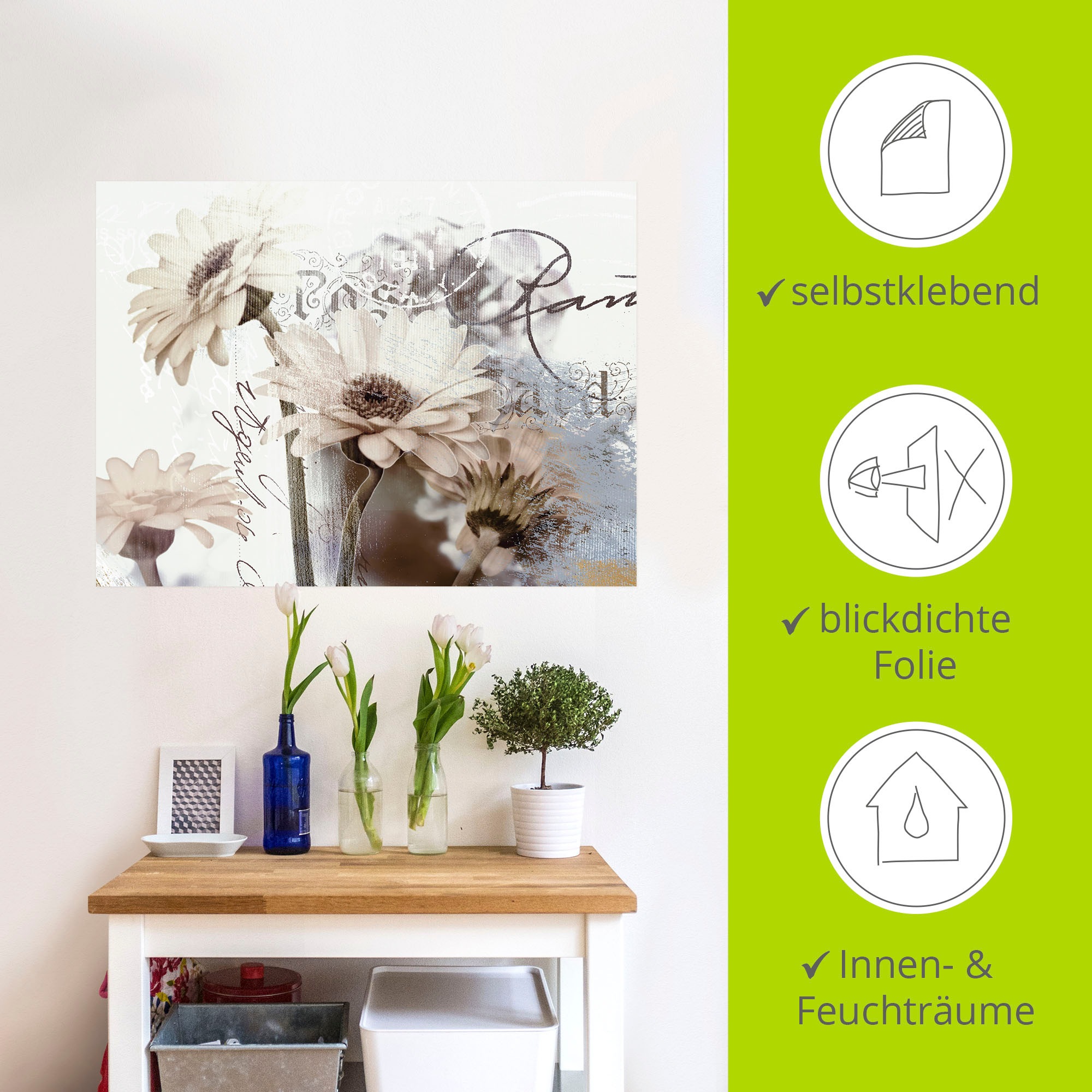 Artland Wandbild »Gerberas_Detail«, Blumenbilder, (1 St.), als Leinwandbild, Poster, Wandaufkleber in verschied. Grössen
