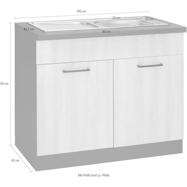wiho Küchen Spülenschrank »Esbo«, 100 cm breit günstig kaufen