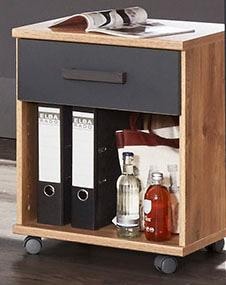 Wimex Rollcontainer »Liverpool, Schreibtischcontainer Made in Germany«, 1 Schublade und 1 offenes Fach, 46/45/59cm, Serie im Industrial Design