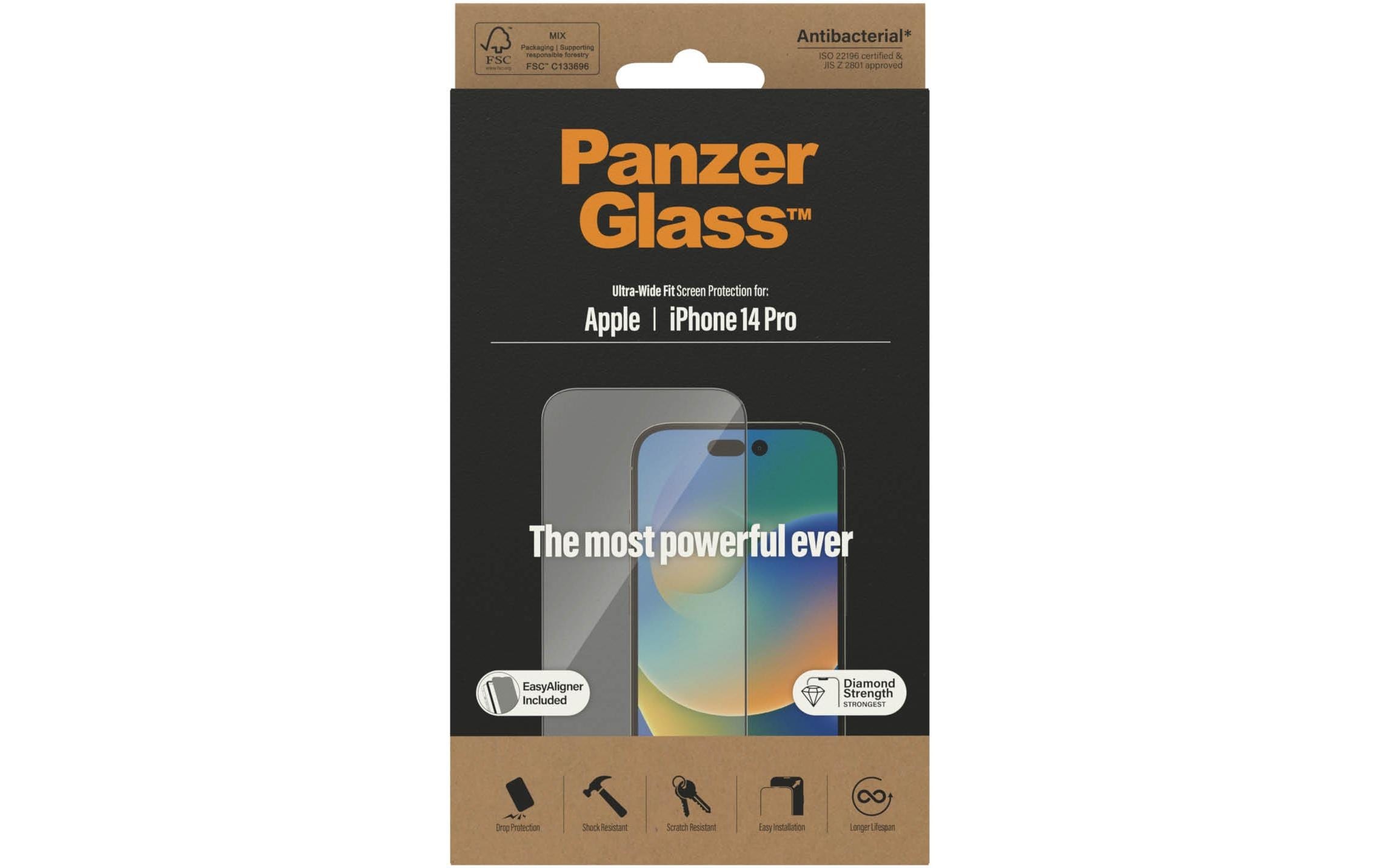 PanzerGlass Displayschutzglas »Ultra«, für iPhone 14 Pro, (1 St.)