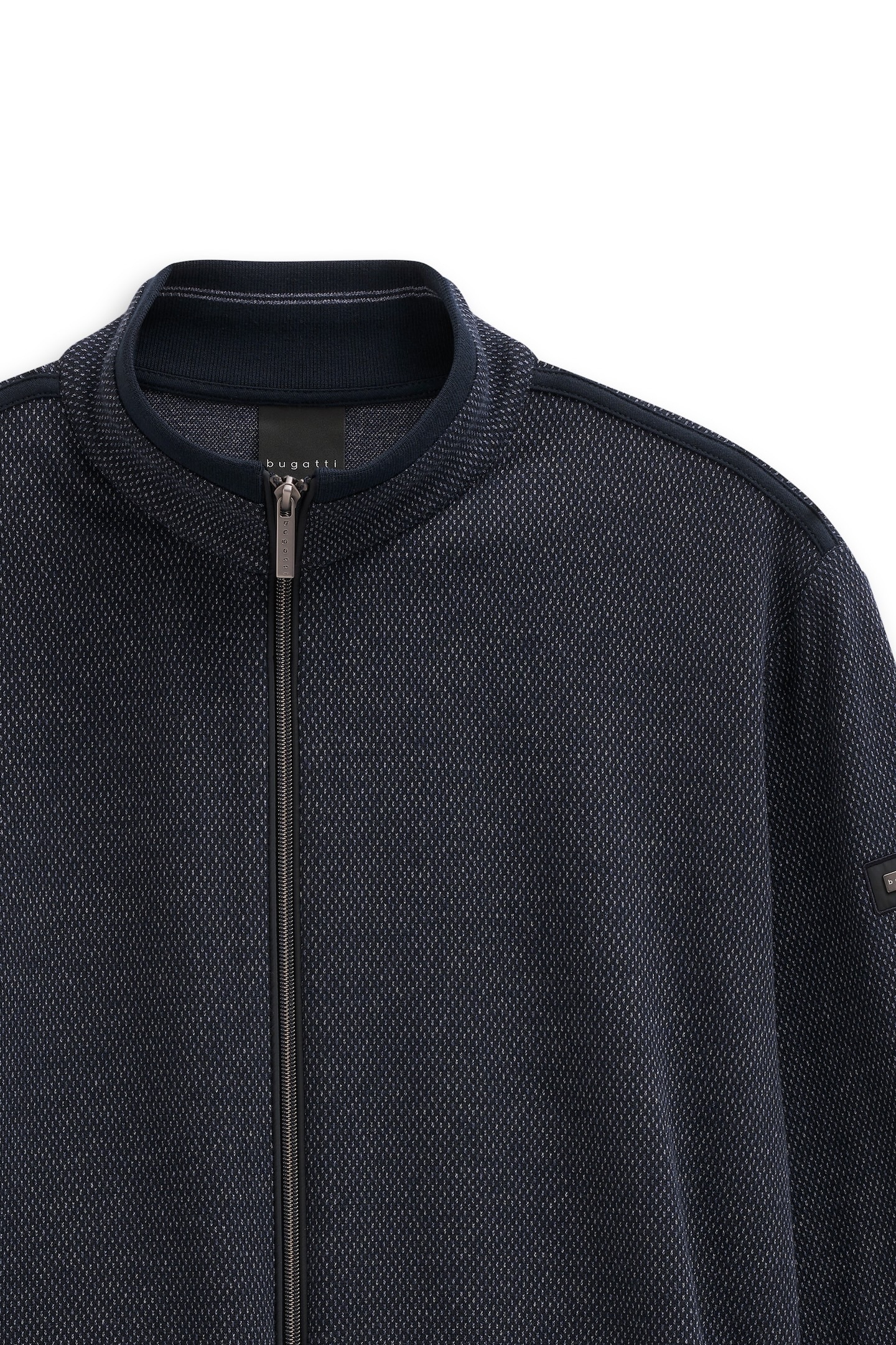 bugatti Veste sweat »Modern Fit« mit Stehkragen und aus Baumwollmix