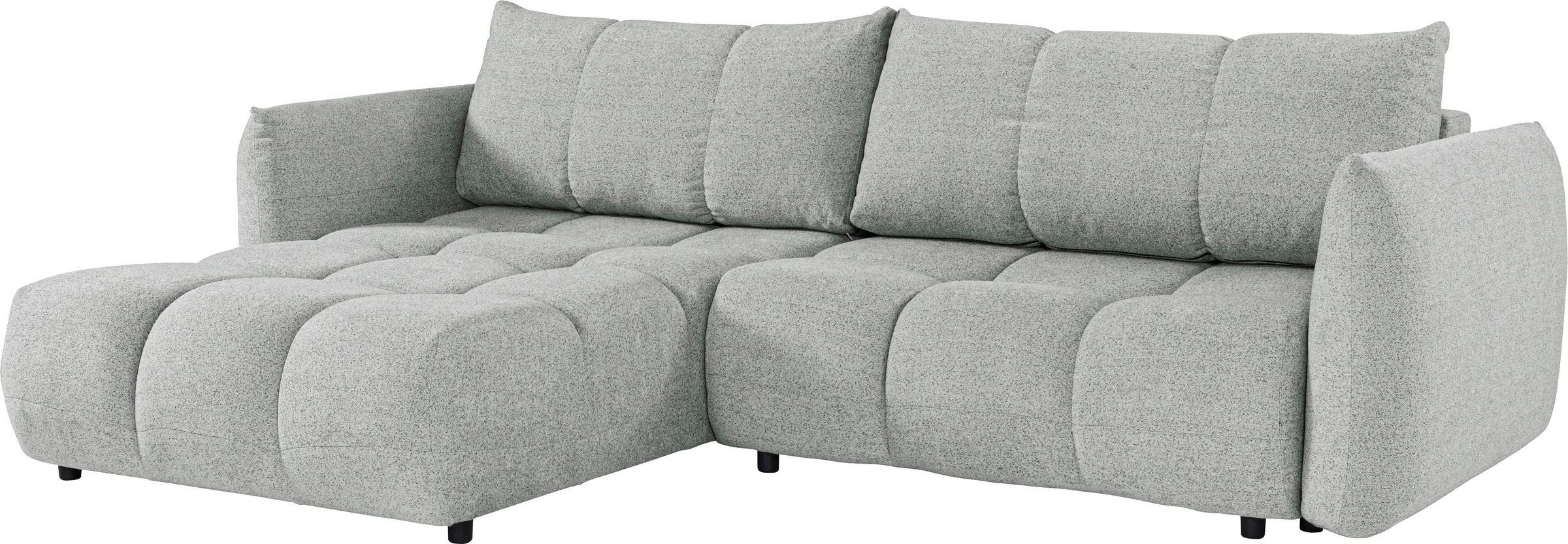 exxpo - sofa fashion Canapé d'angle »Livonia, B/T: 260/187, modern & praktisch für kleine Räume« Mit Bettfunktion & Bettkasten,hoher Sitzkomfort,inkl. Steppung, L-Form