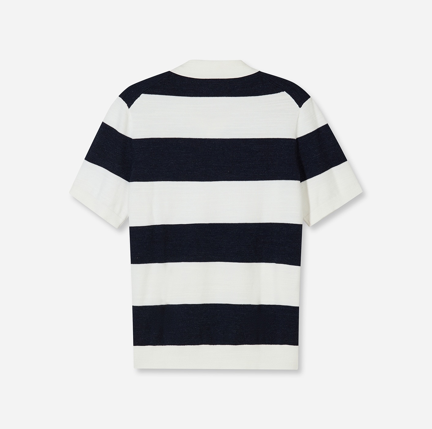 OLYMP T-shirt à manches courtes mit Block-Streifen und im Strick-Look