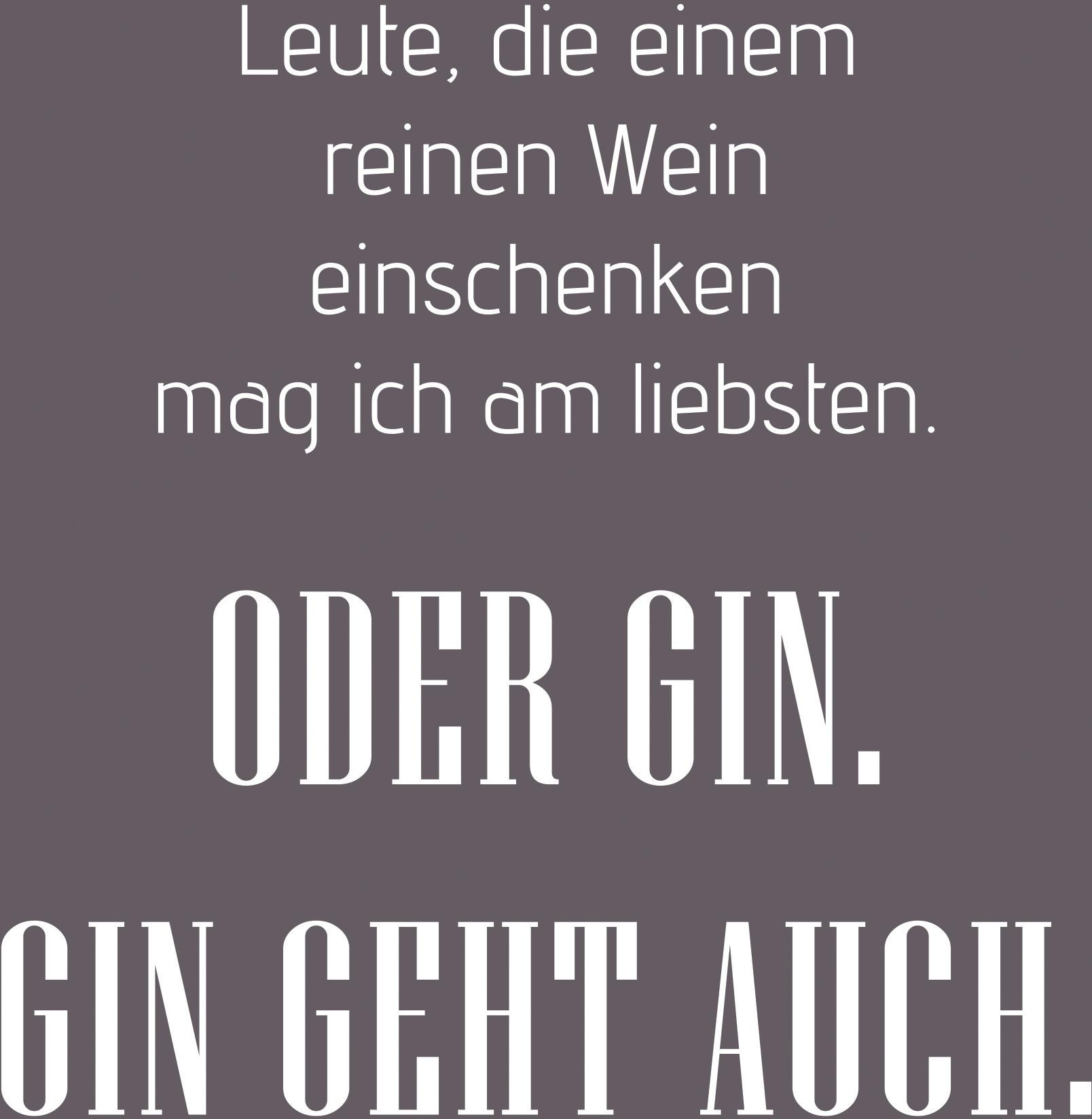 queence Dekokissen »Wein & Gin«, mit Schriftzug, Kissenhülle ohne Füllung, 1 Stück