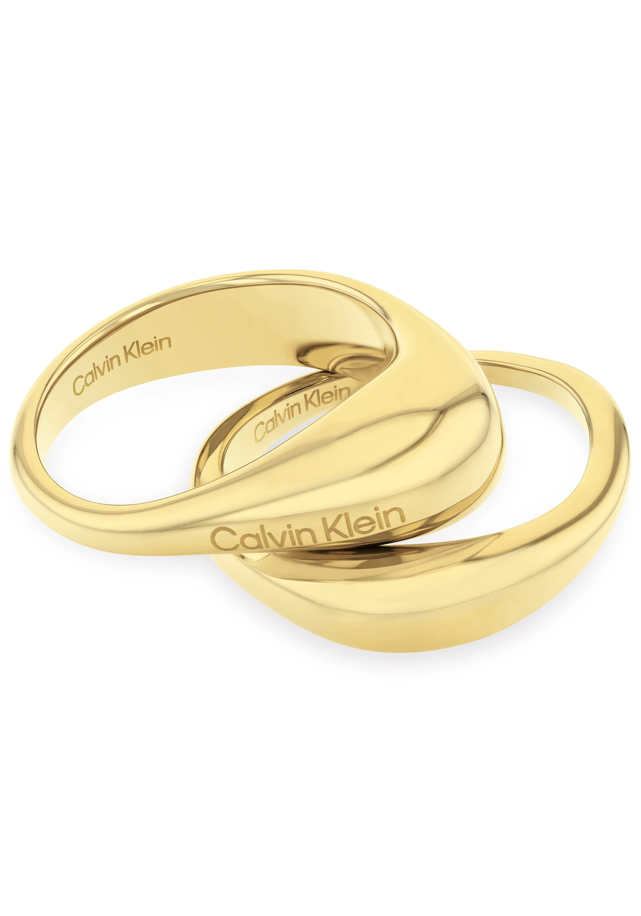 Calvin Klein Ring-Set »Multipack Schmuck Edelstahl Fingerringe Ringset Damenringe DROPS«, (Set, 2 tlg.)